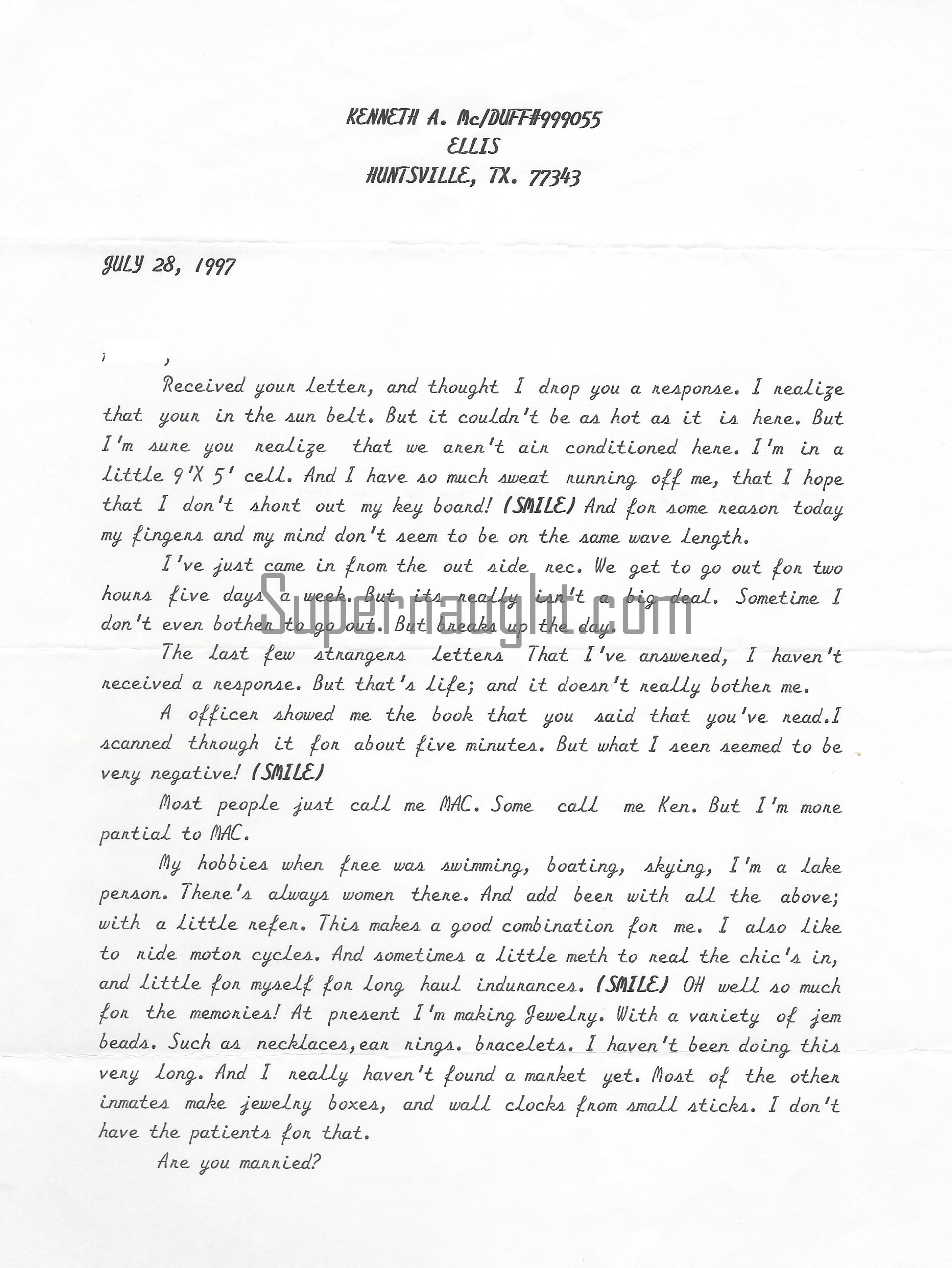 Kenneth McDuff Letter Signed with Envelope Set