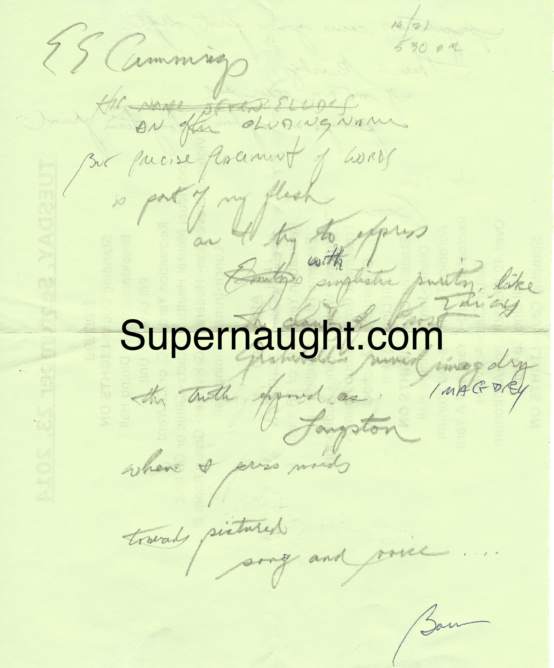 Kermit Gosnell Signed Note