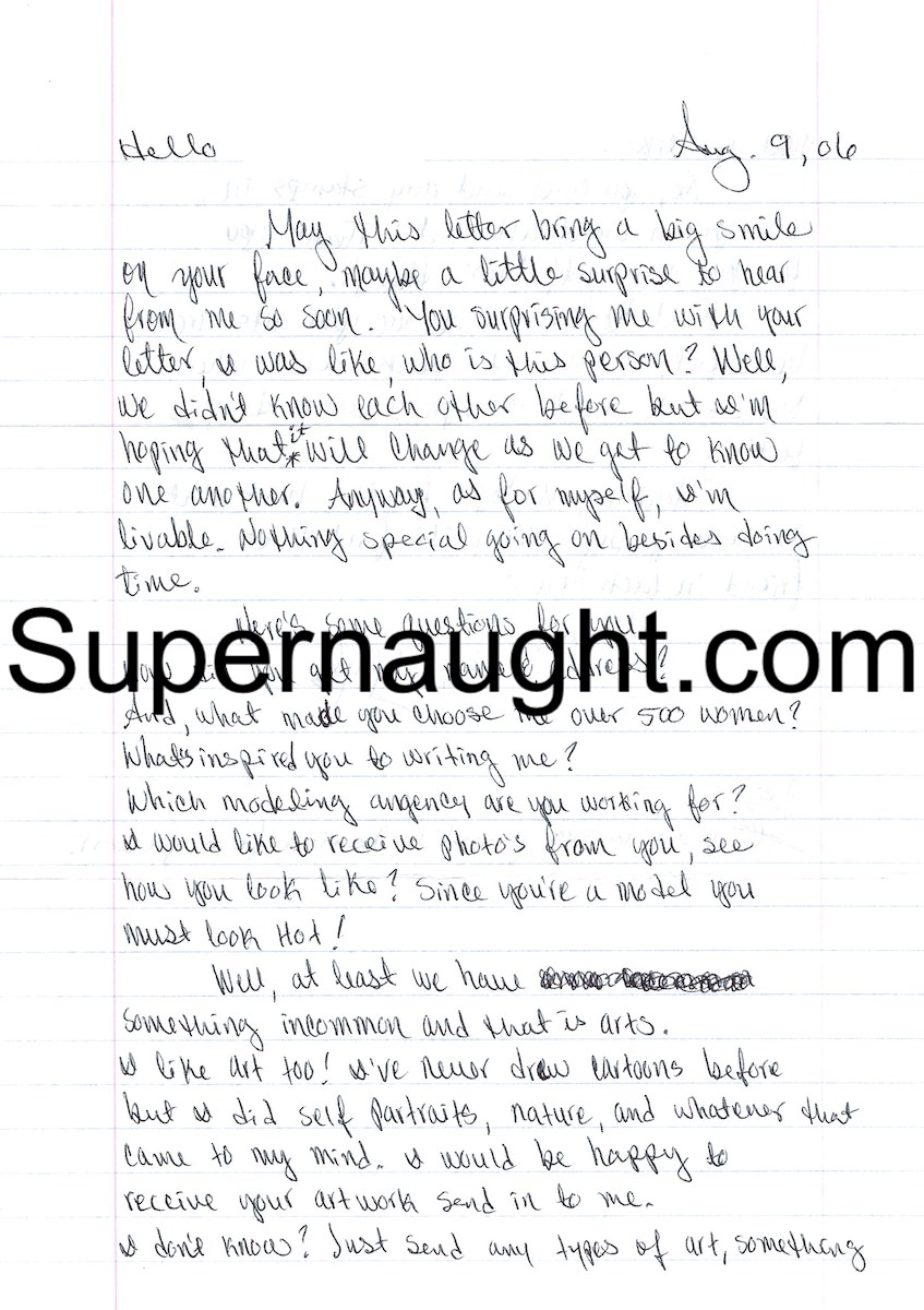 Khoua Her Letter and Envelope Both Signed