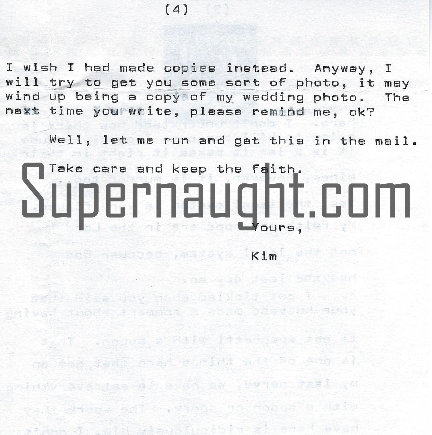 Kimberly McCarthy Four Page Letter With Signed Envelope image 4