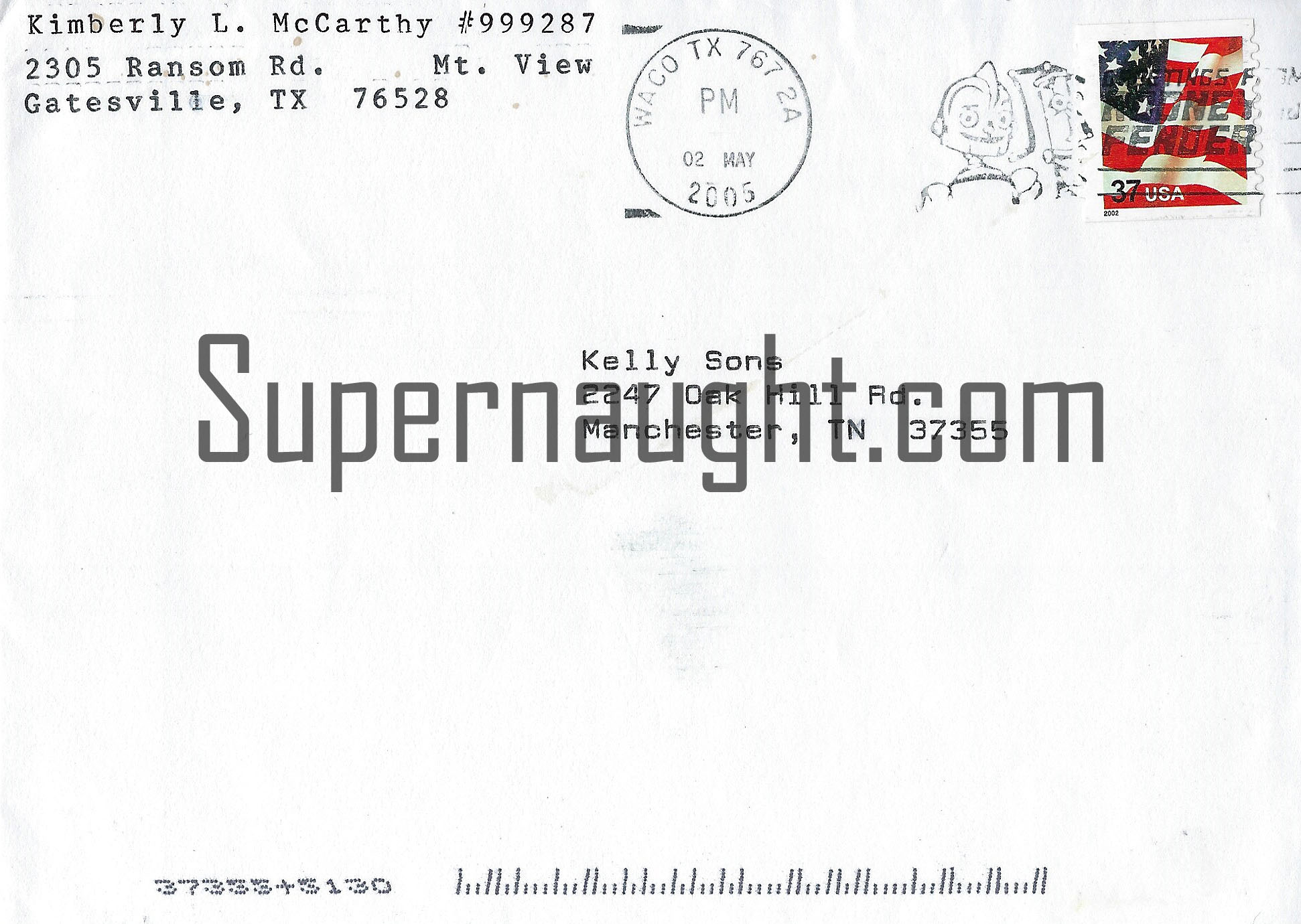 Kimberly McCarthy Four Page Letter With Signed Envelope image 5