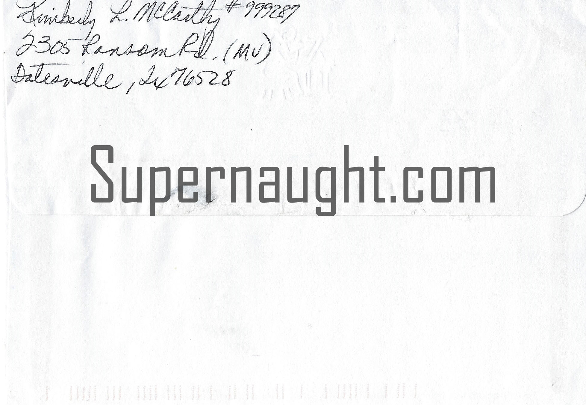 Kimberly McCarthy Four Page Letter With Signed Envelope image 6