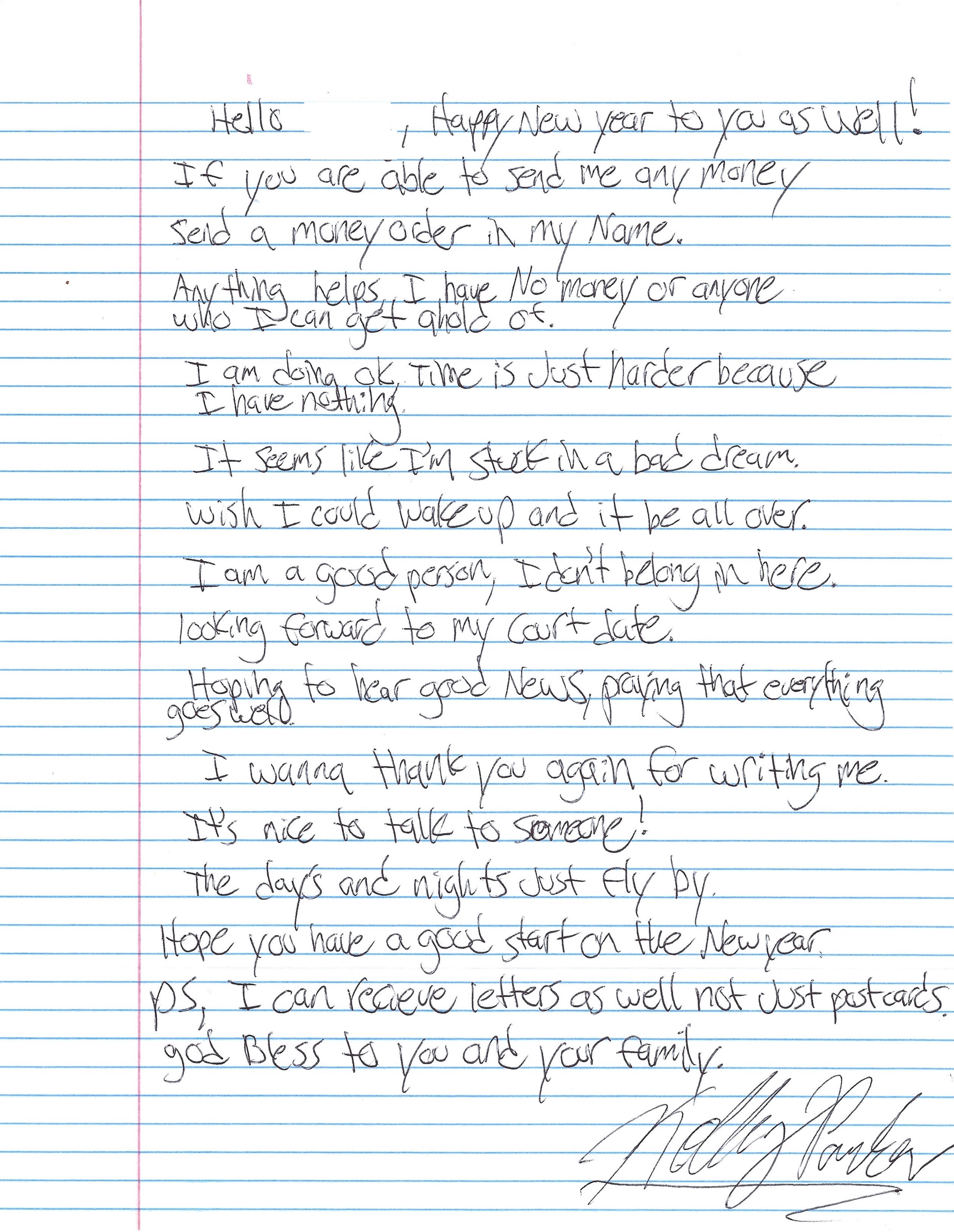 Kolby Parker Signed Pre Conviction Letter