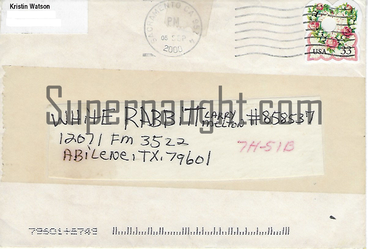 Kristin Watson Signed Letter with Envelope to Larry Melton Manson Family image 4
