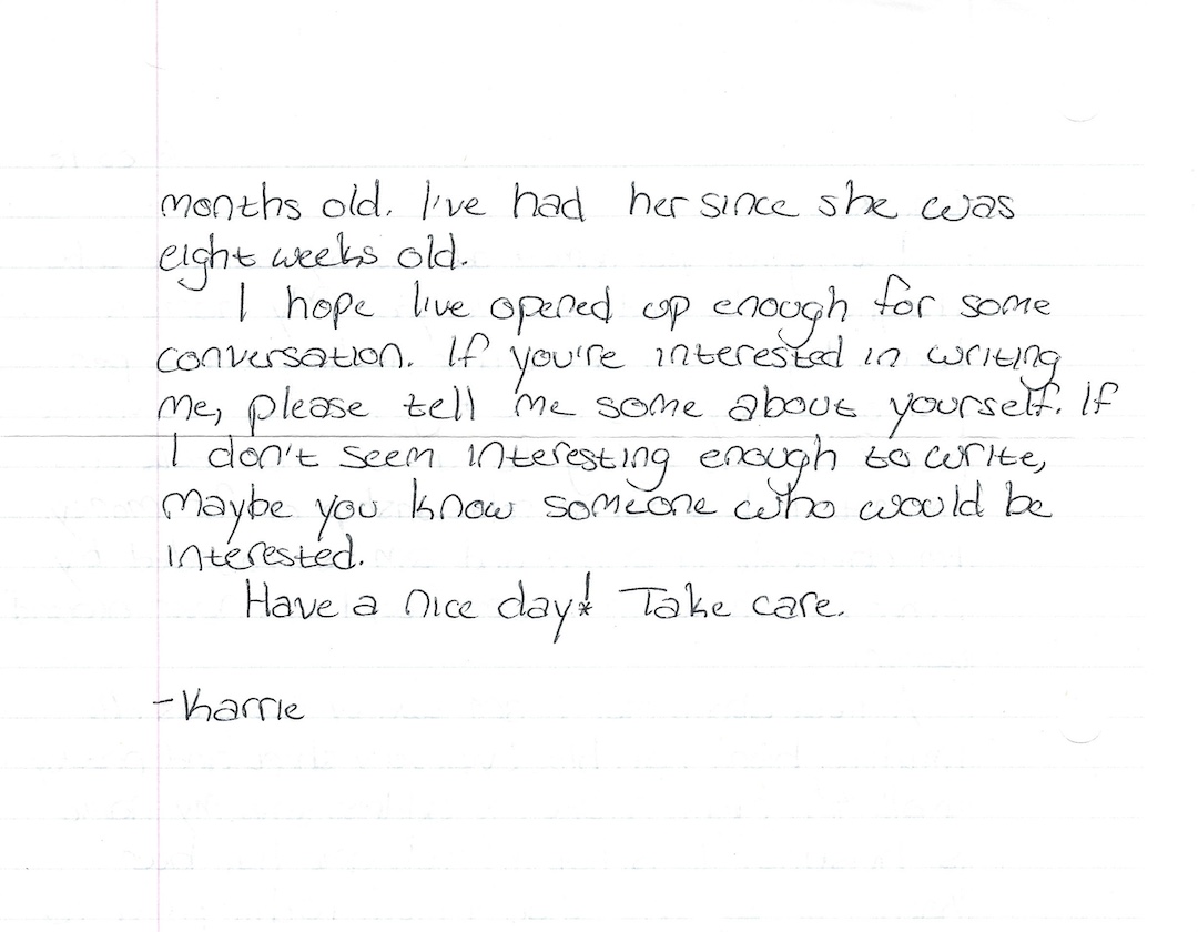 Kristina Hickman Letter and Envelope Both Signed