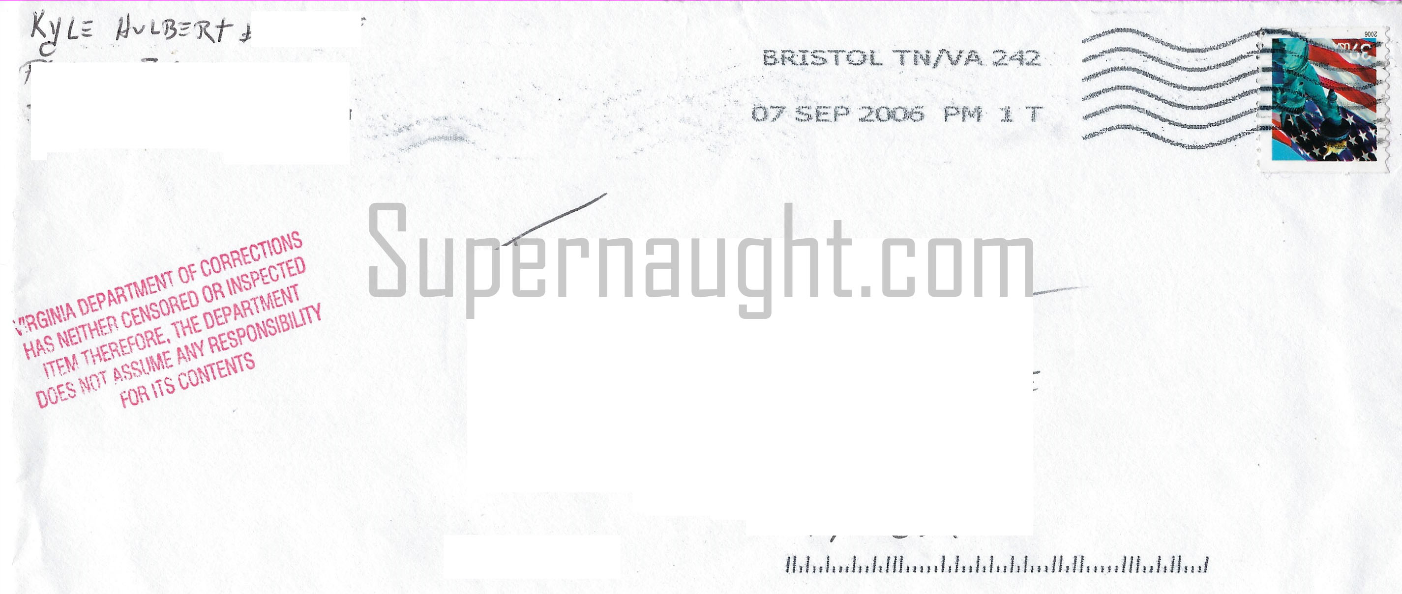 Kyle Hulbert Signed Letter and Envelope Set image 3