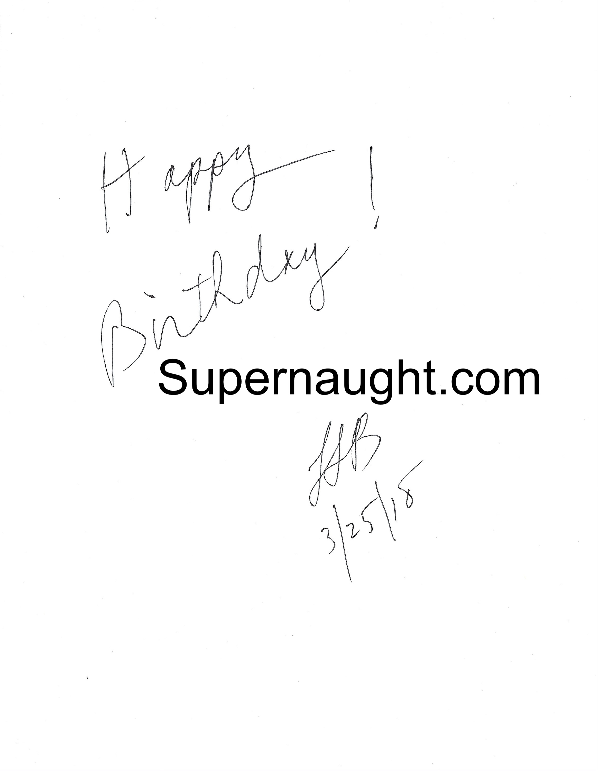 Lawrence Bittaker Happy Birthday Signed