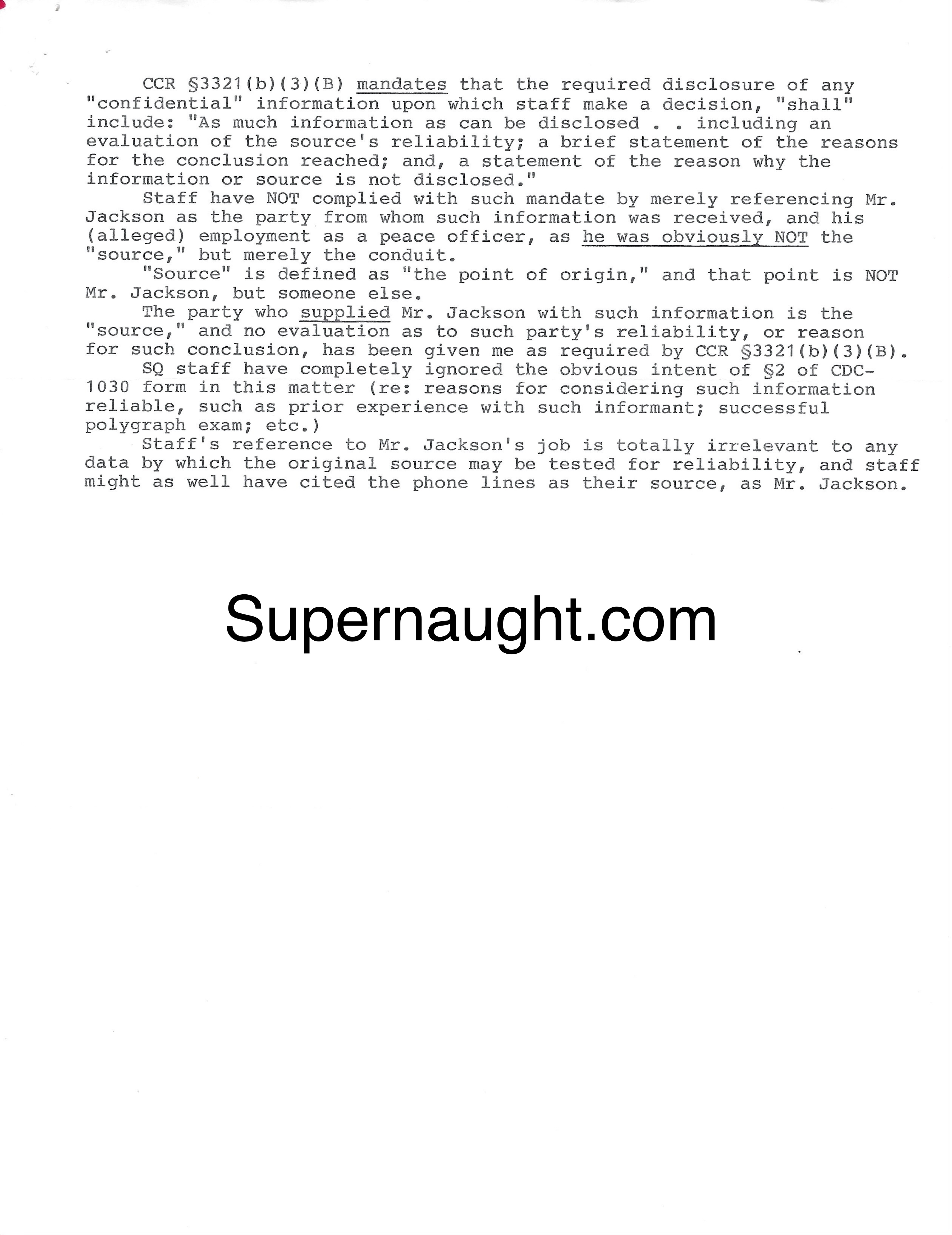 Lawrence Bittaker Inmate Appeal 602 Inmate Correspondence image 2
