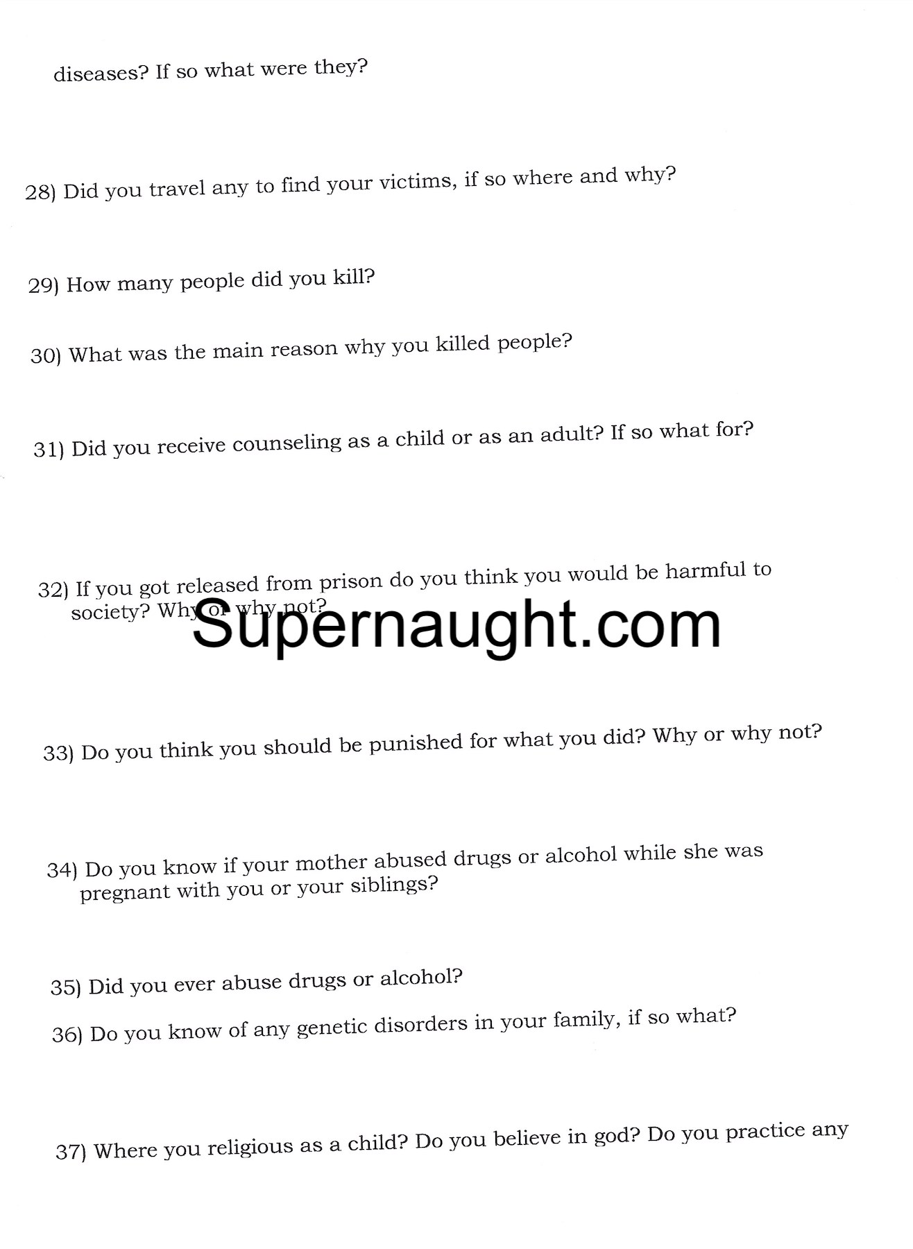 Lawrence Bittaker Letter to Larry With Questions image 2