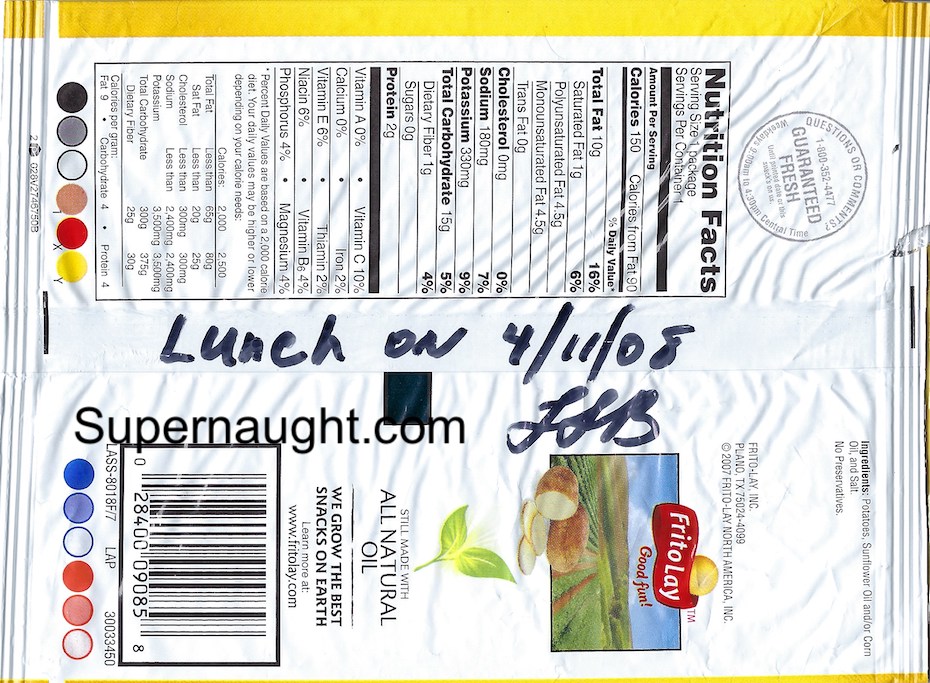 Lawrence Bittaker Lay's Potato Chips Wrapper Initialed image 2
