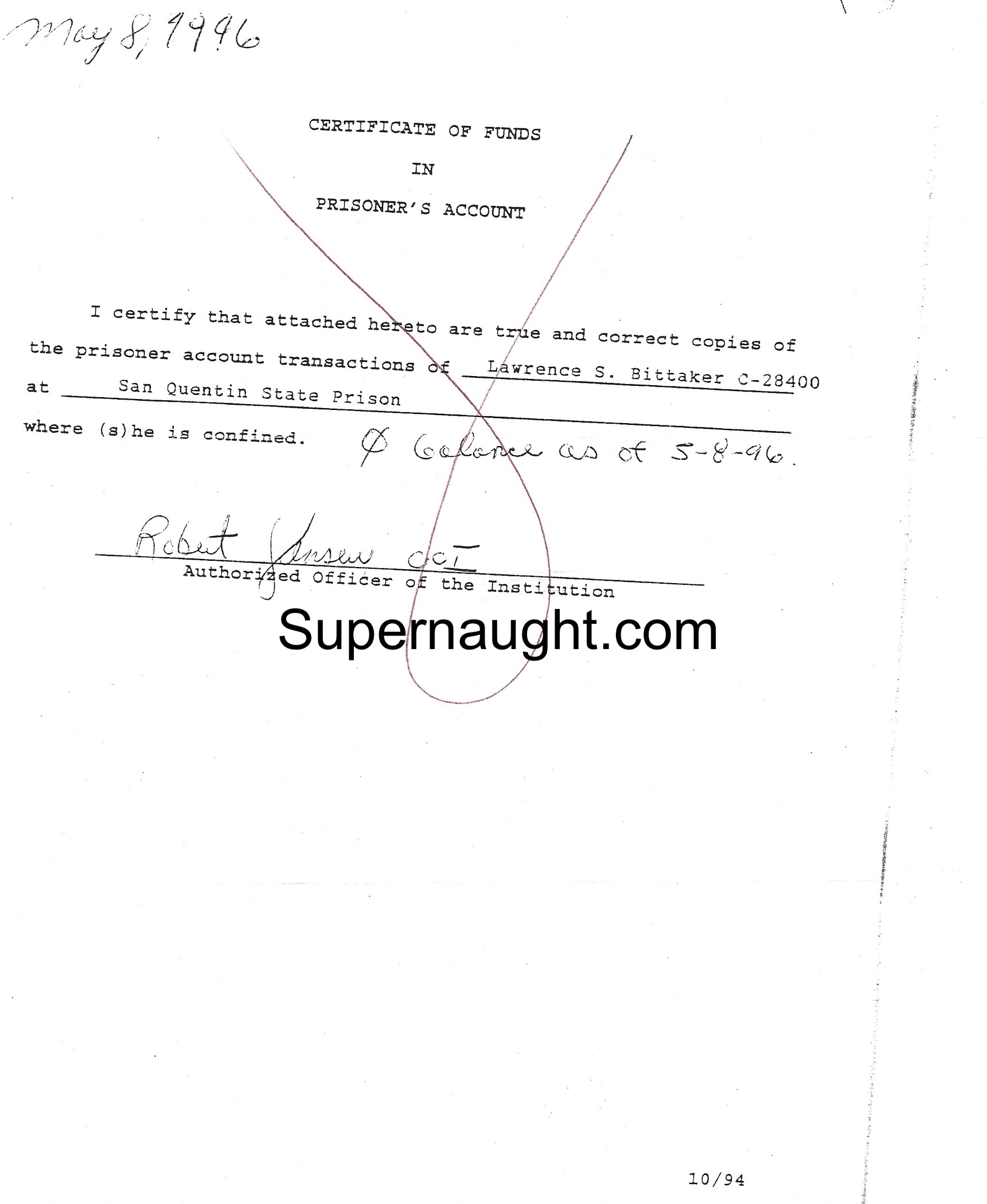 Lawrence Bittaker Mailroom Kite With Written Reply image 2