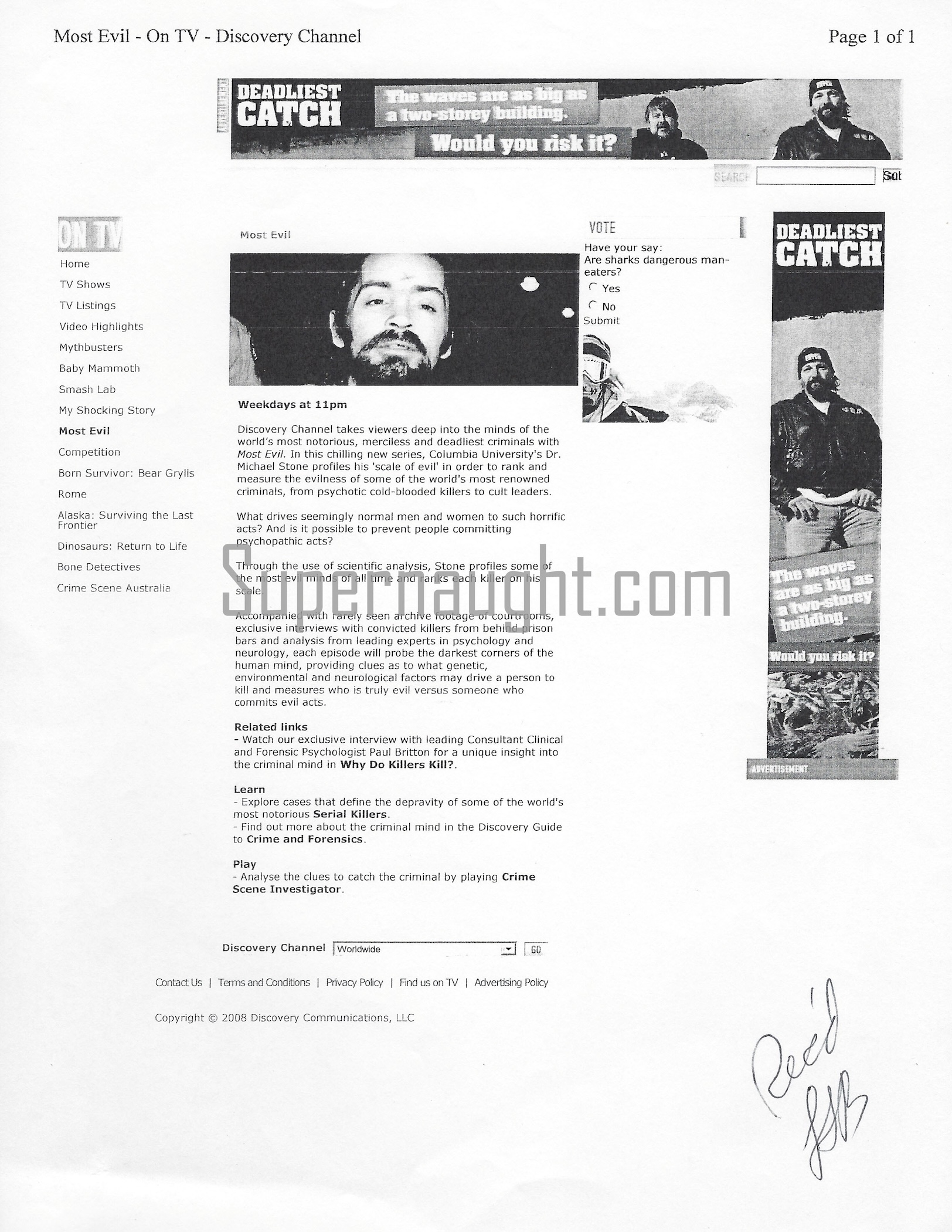 Lawrence Bittaker Most Evil Charles Manson Signed