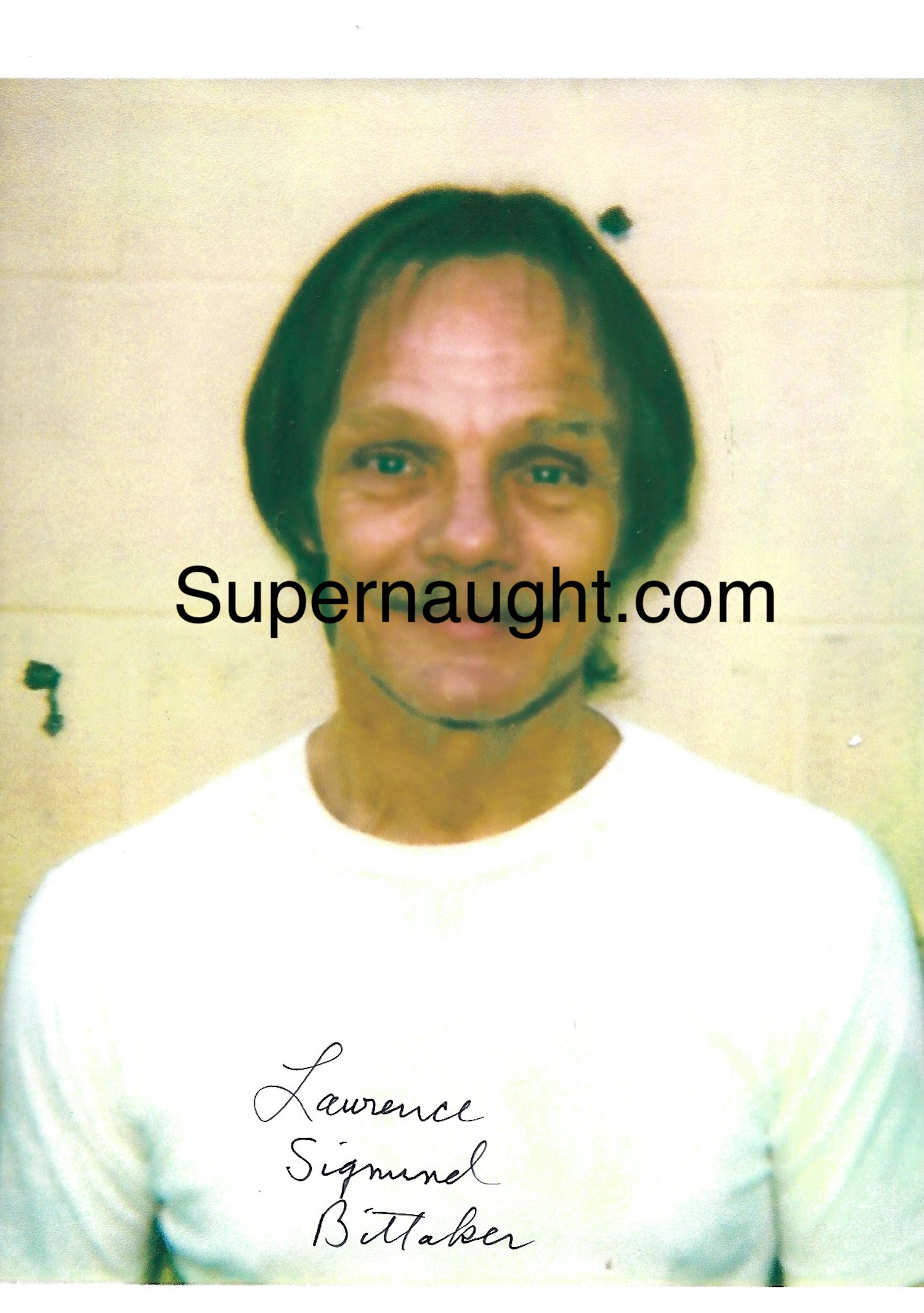Lawrence Bittaker Signed Death Row Yard Photo