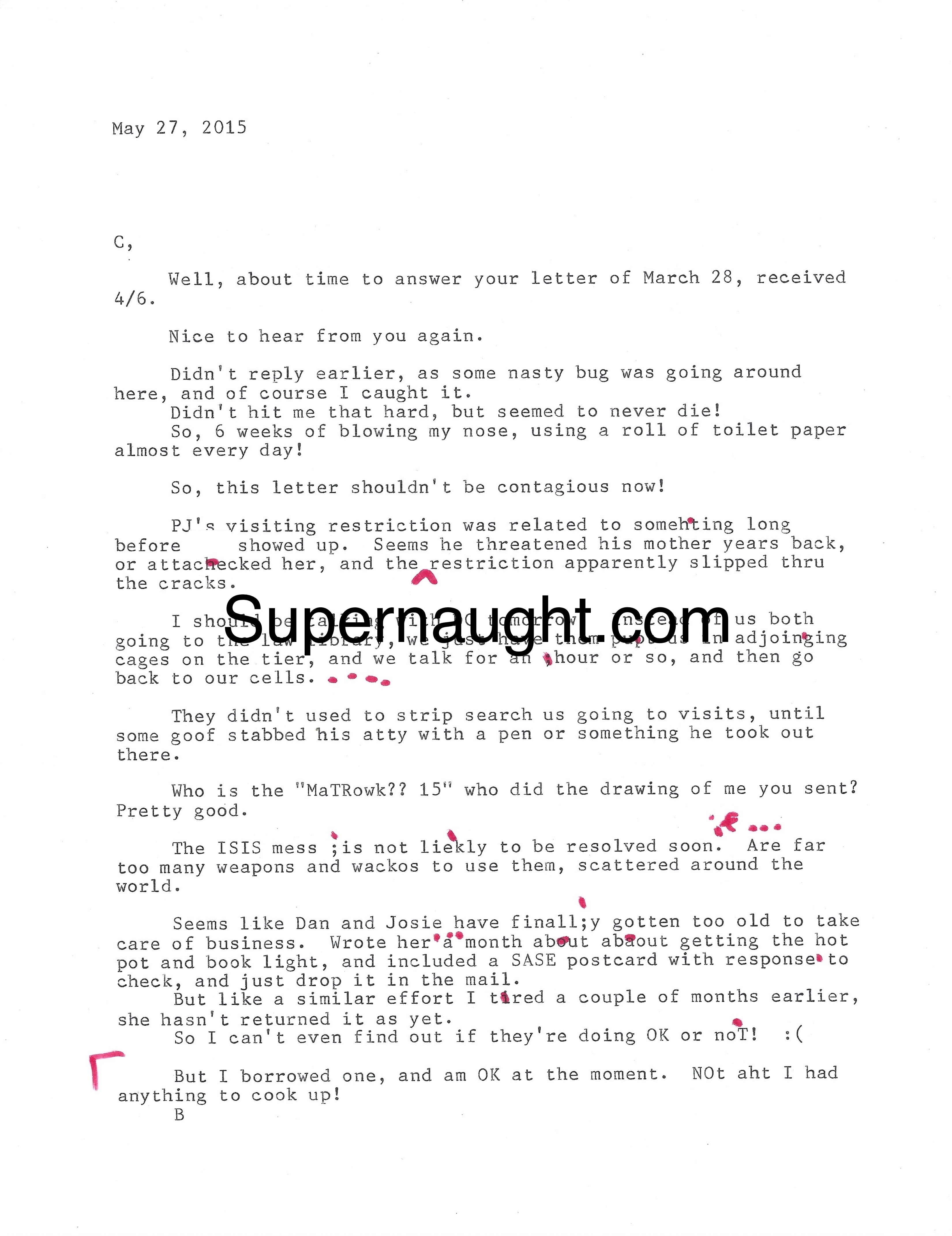 Lawrence Bittaker Two Page Letter