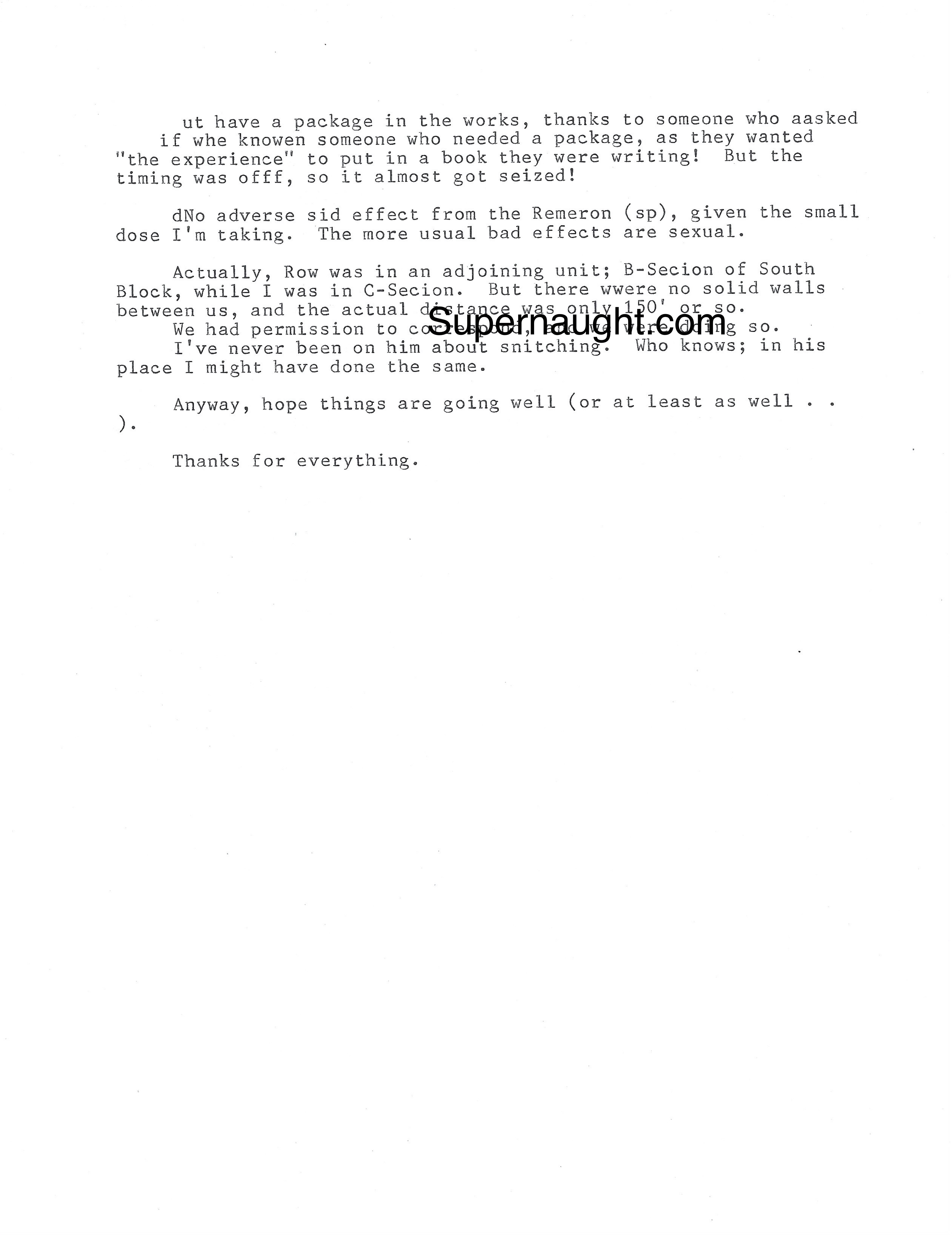 Lawrence Bittaker Two Page Letter image 2