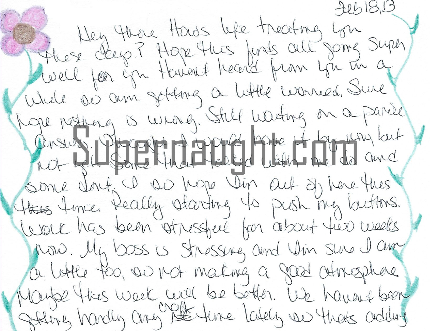 Leisha Hamilton Rose Drawing Letter and Envelope Set Signed Released