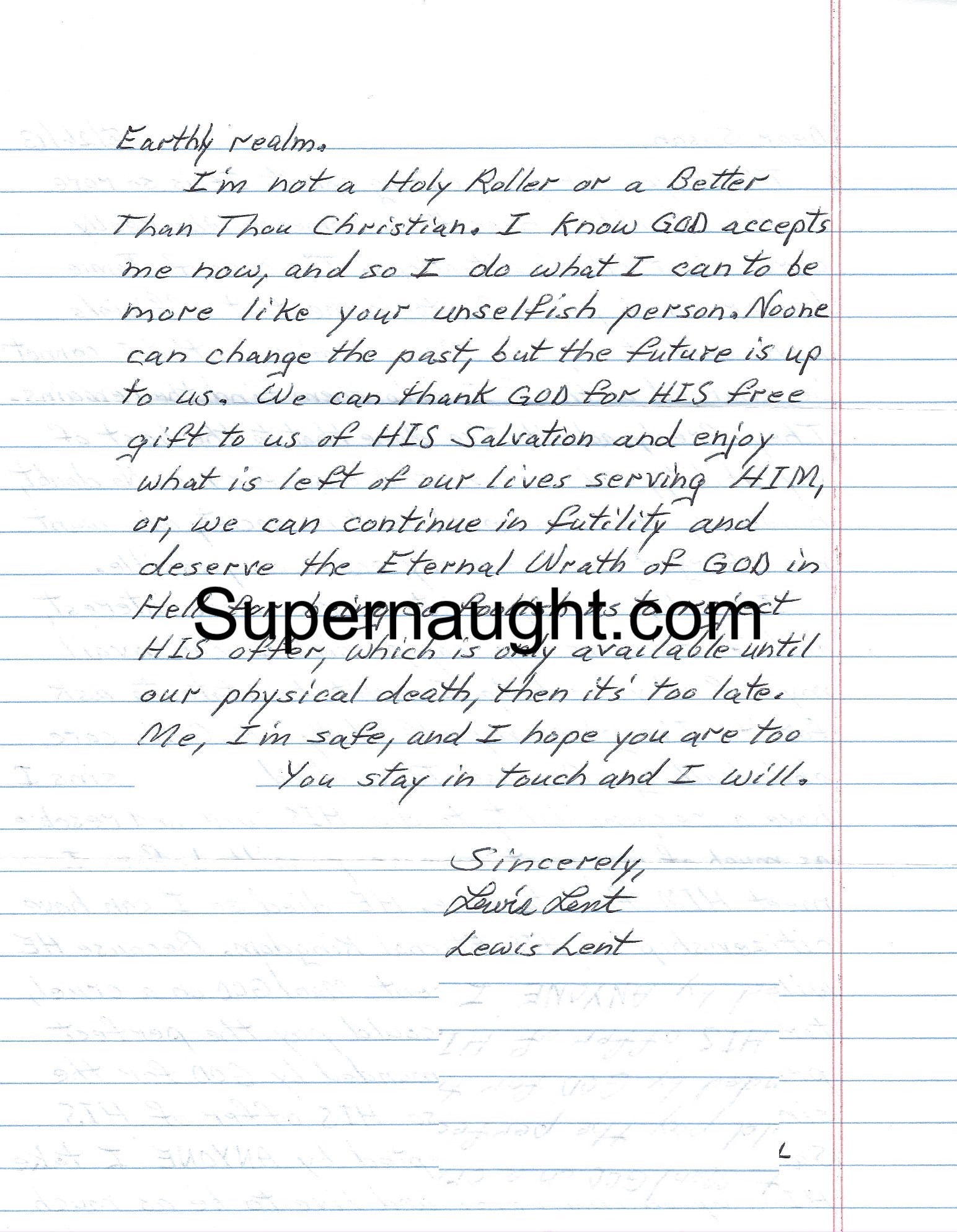 Lewis Lent Handwritten Letter And Envelope Set Both Signed
