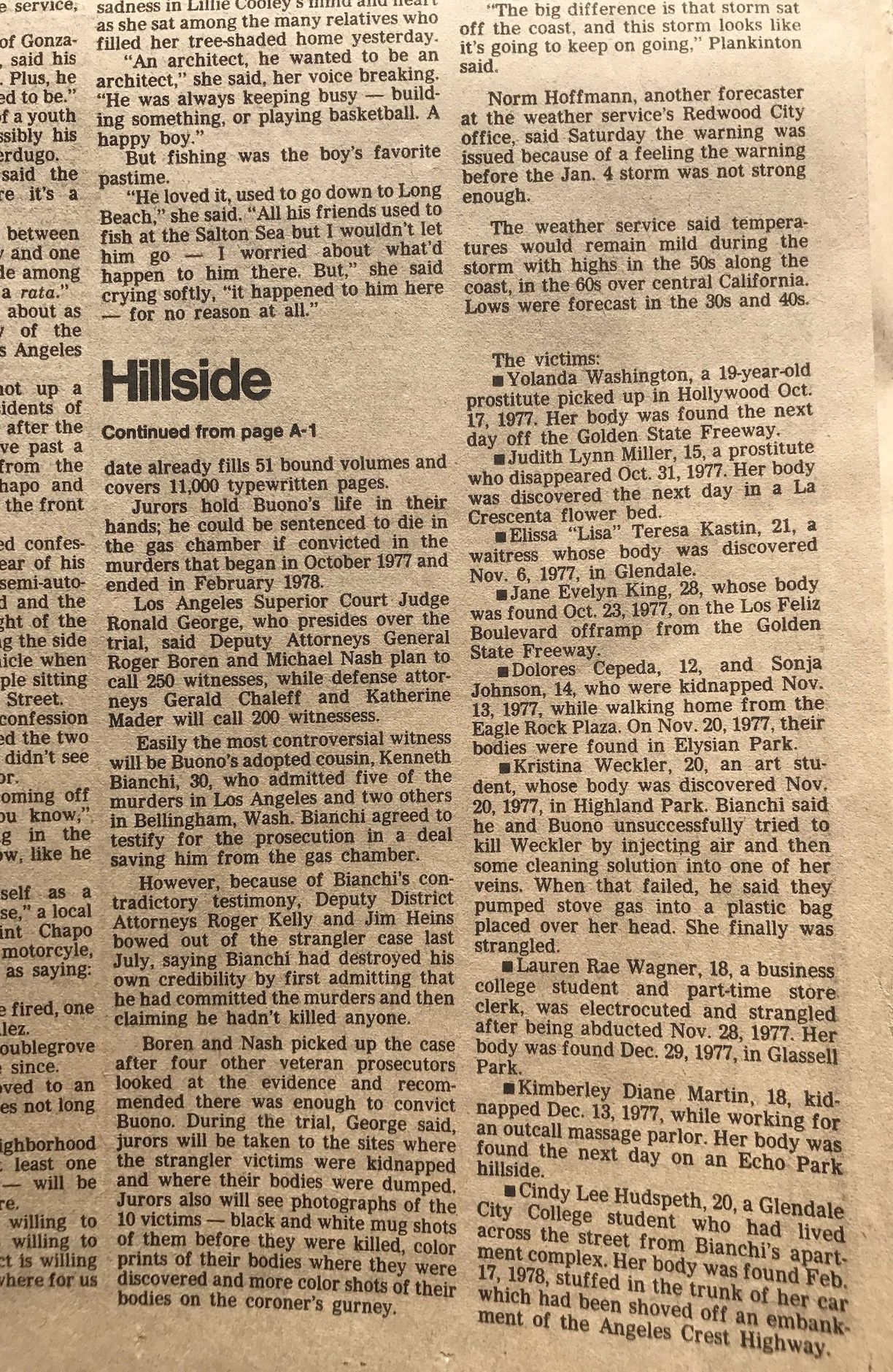 Los Angeles Herald March 1982 Angelo Buono Trial Hillside Stranglers image 3
