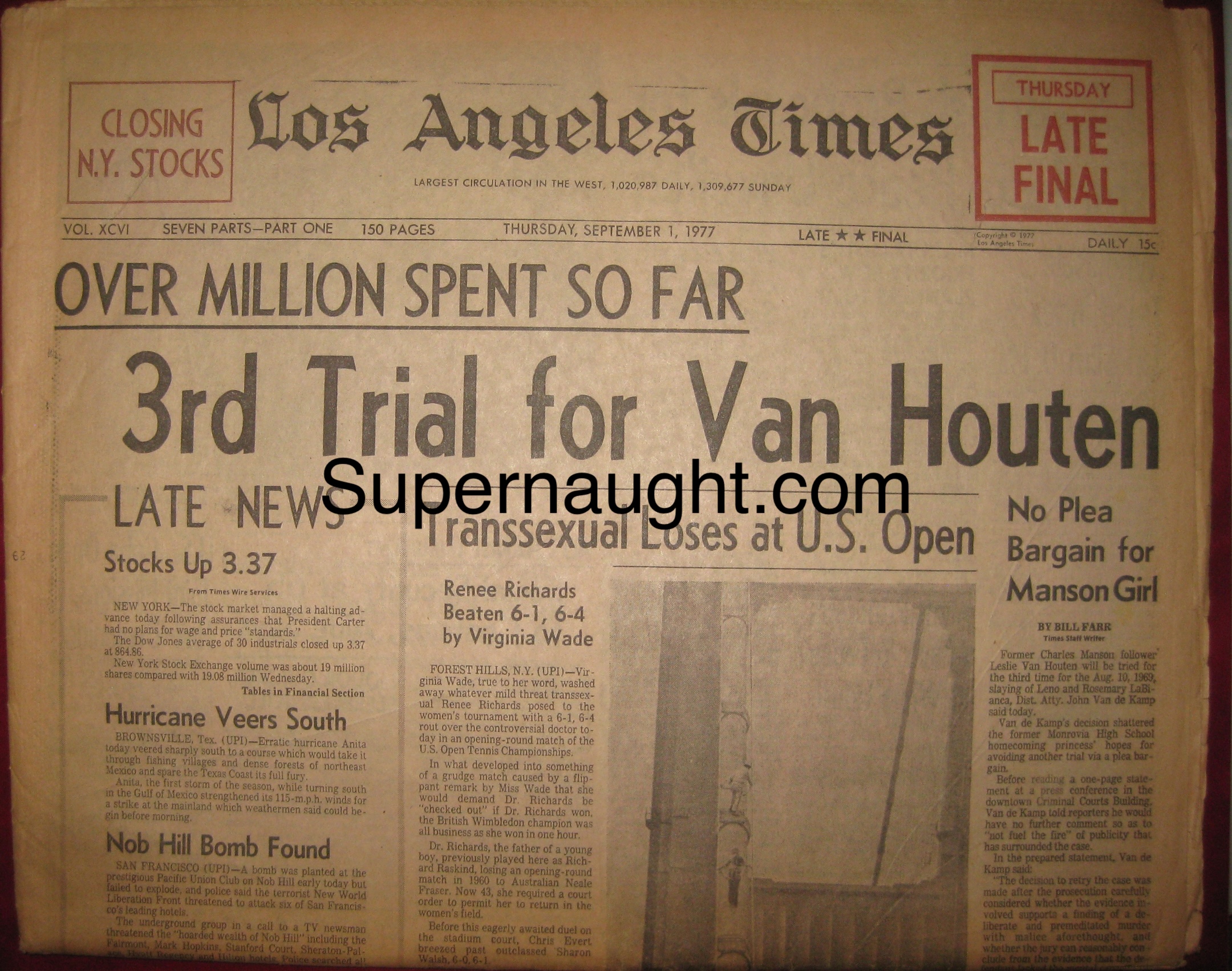 Los Angeles Times September 1977 3rd Trial for Van Houten
