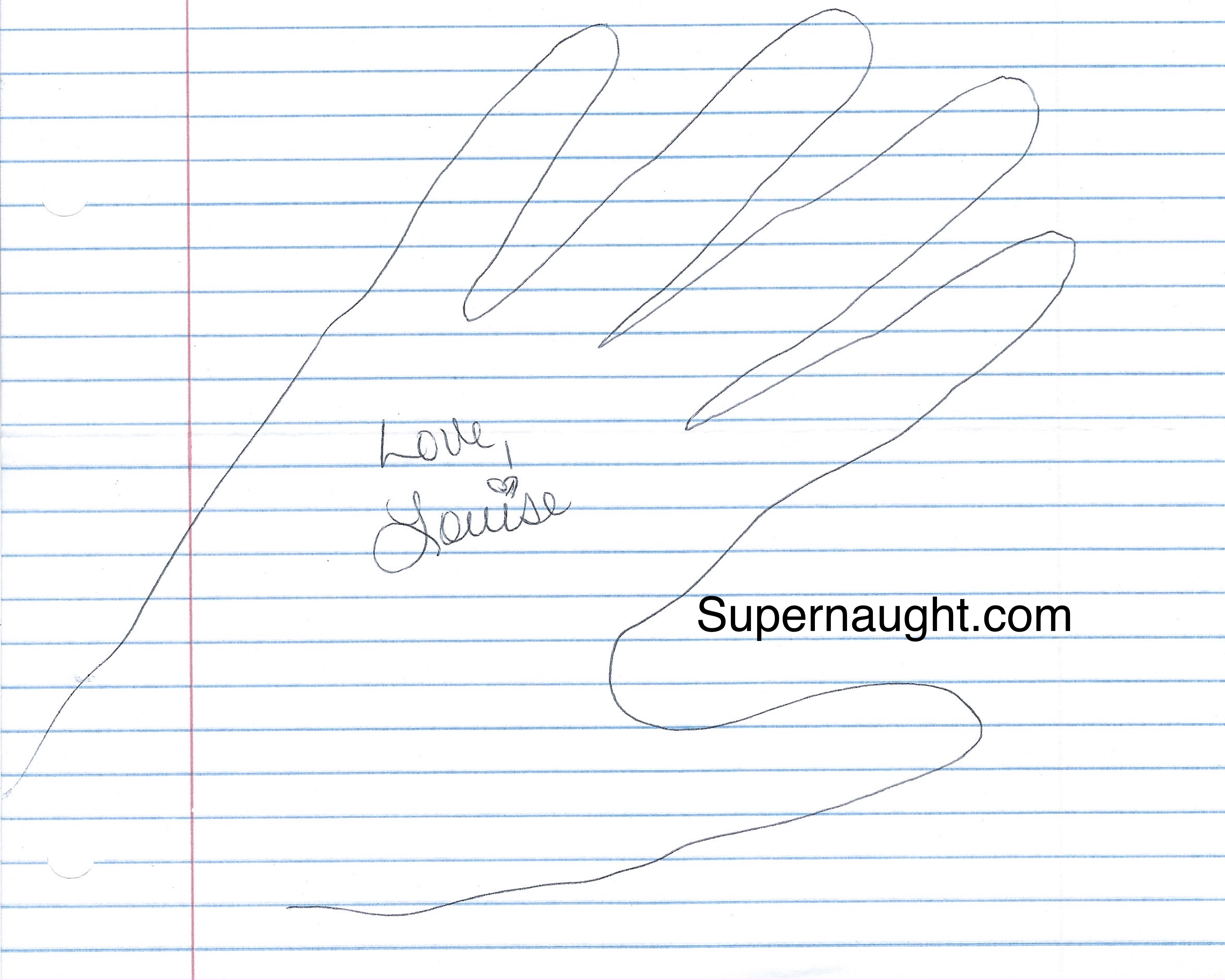 Louise Turpin Signed Hand Tracing