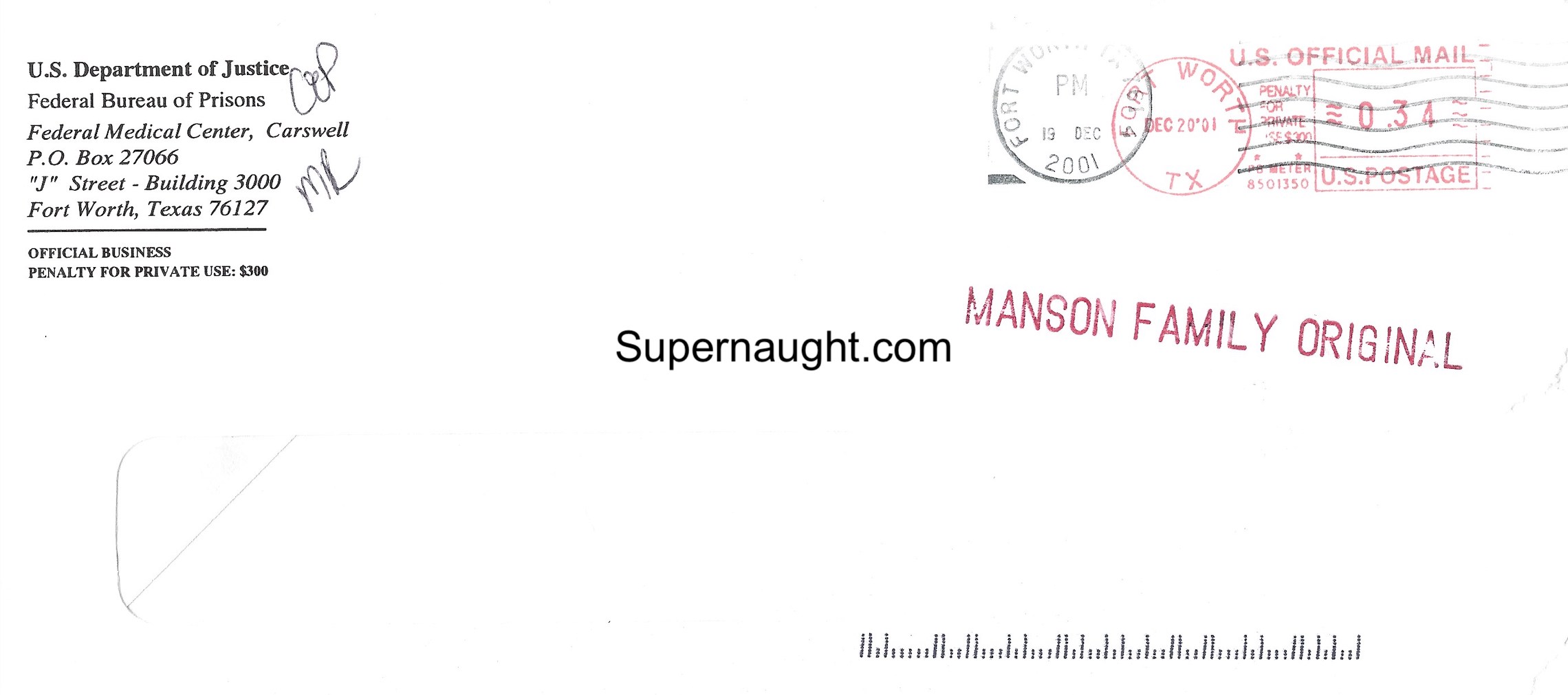 Lynette Fromme Envelope