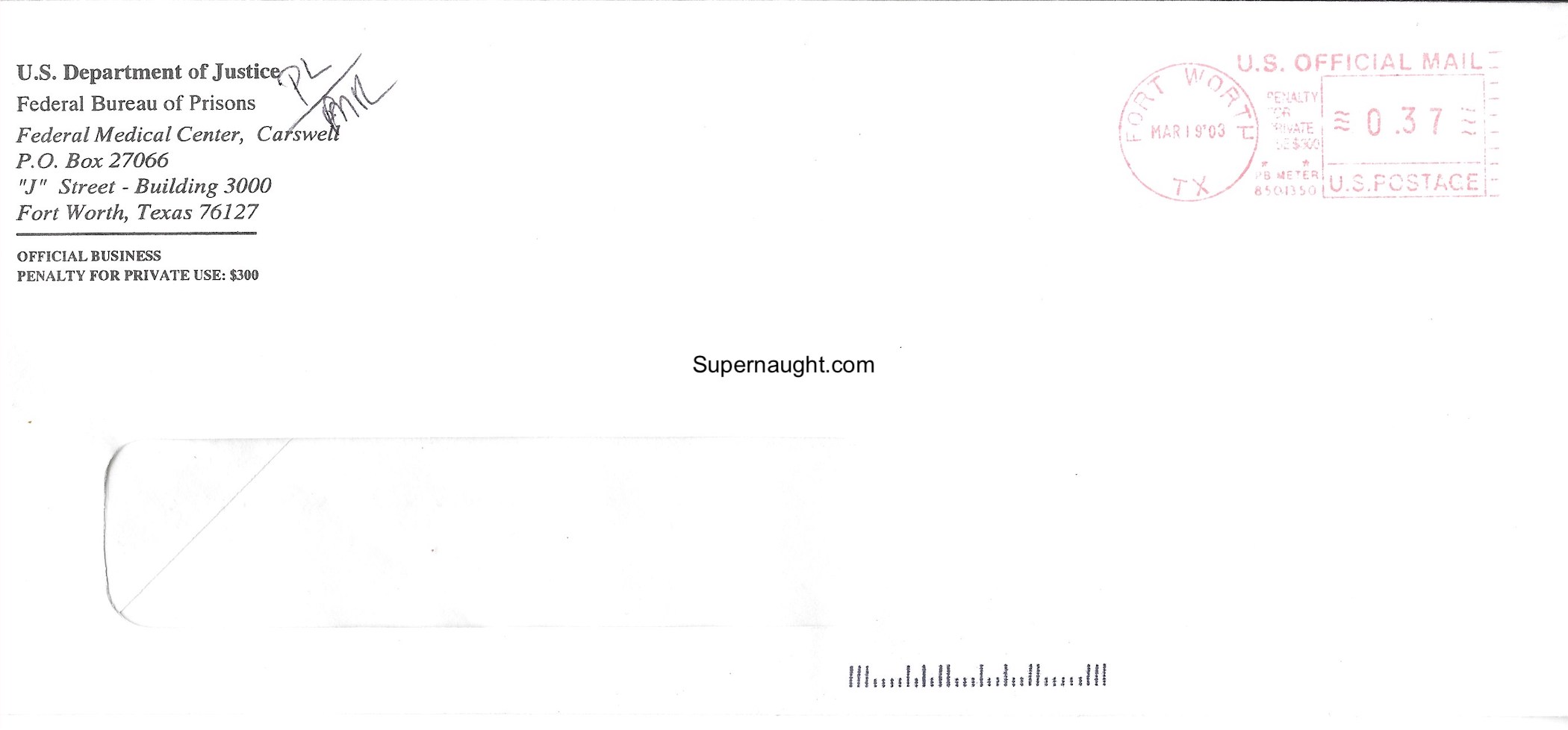 Lynette Fromme Returned Mail With Envelope image 2