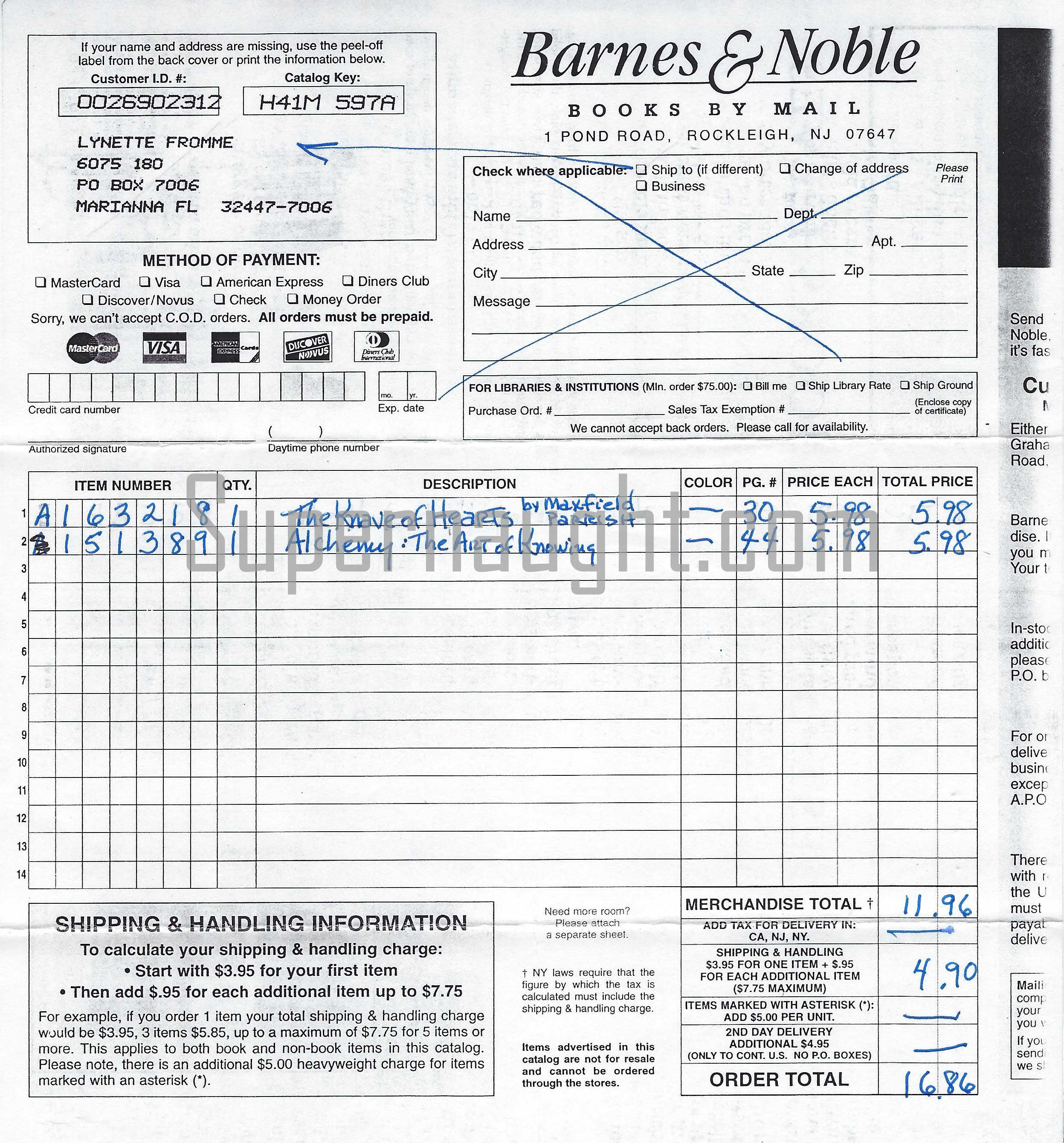 Lynette Fromme Signed Letter With Book Order Form And Envelope Set image 3