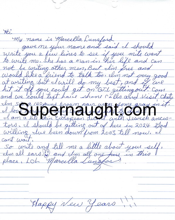 Marcella Lunsford Letter and Envelope Both Signed