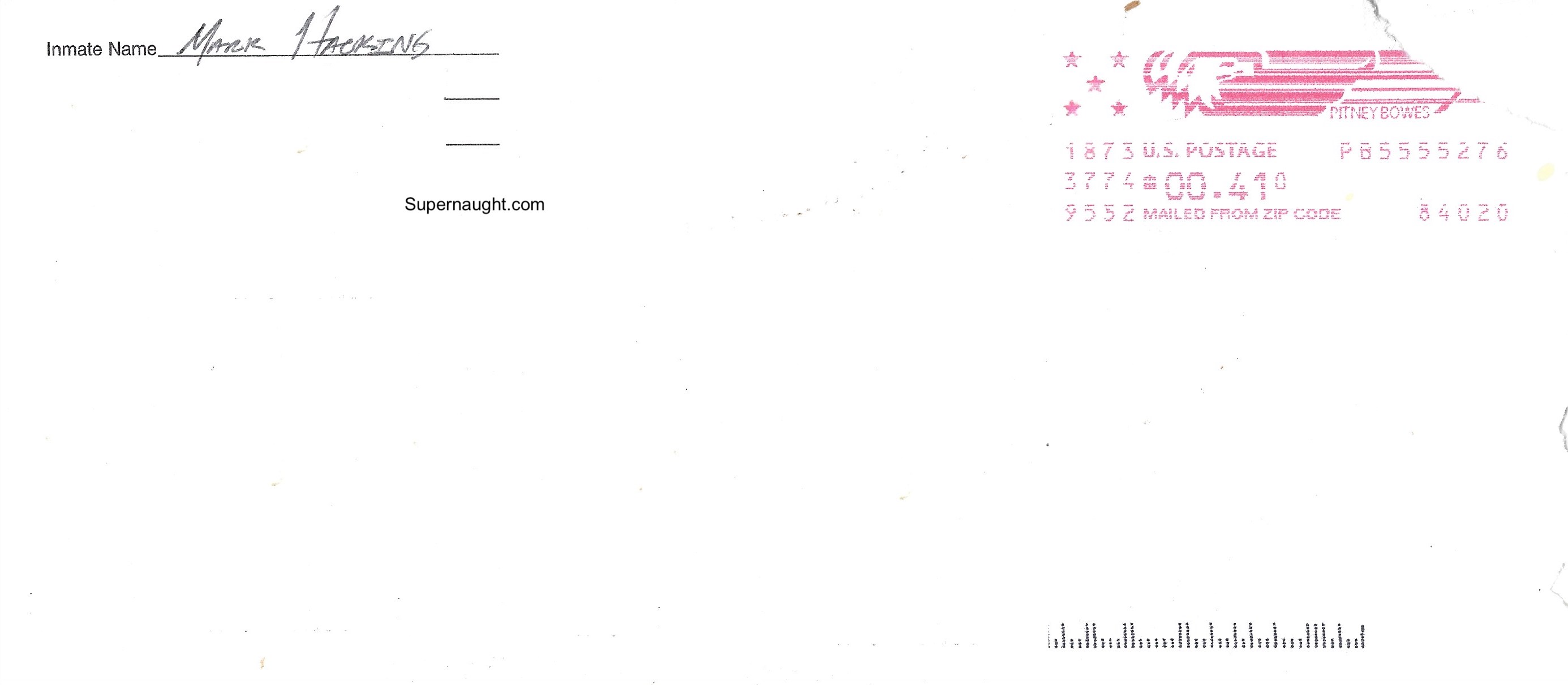 Mark Hacking One Page Letter and Envelope Both Signed image 2