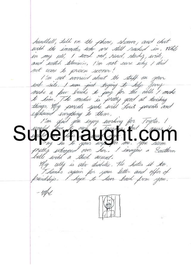 Mark Hacking Letter Self Portrait and Envelope Both Signed image 2
