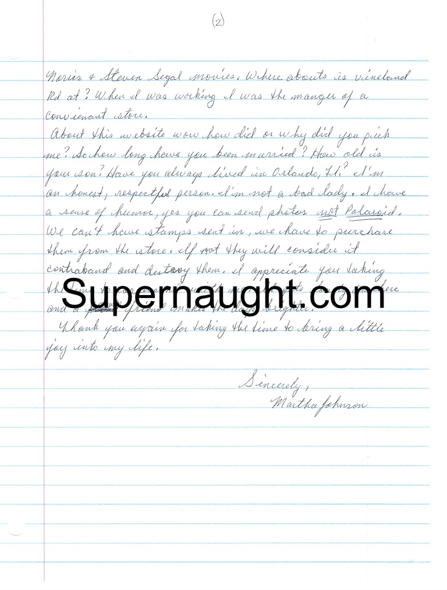 Martha Johnson Letter and Envelope Set Both Signed image 2