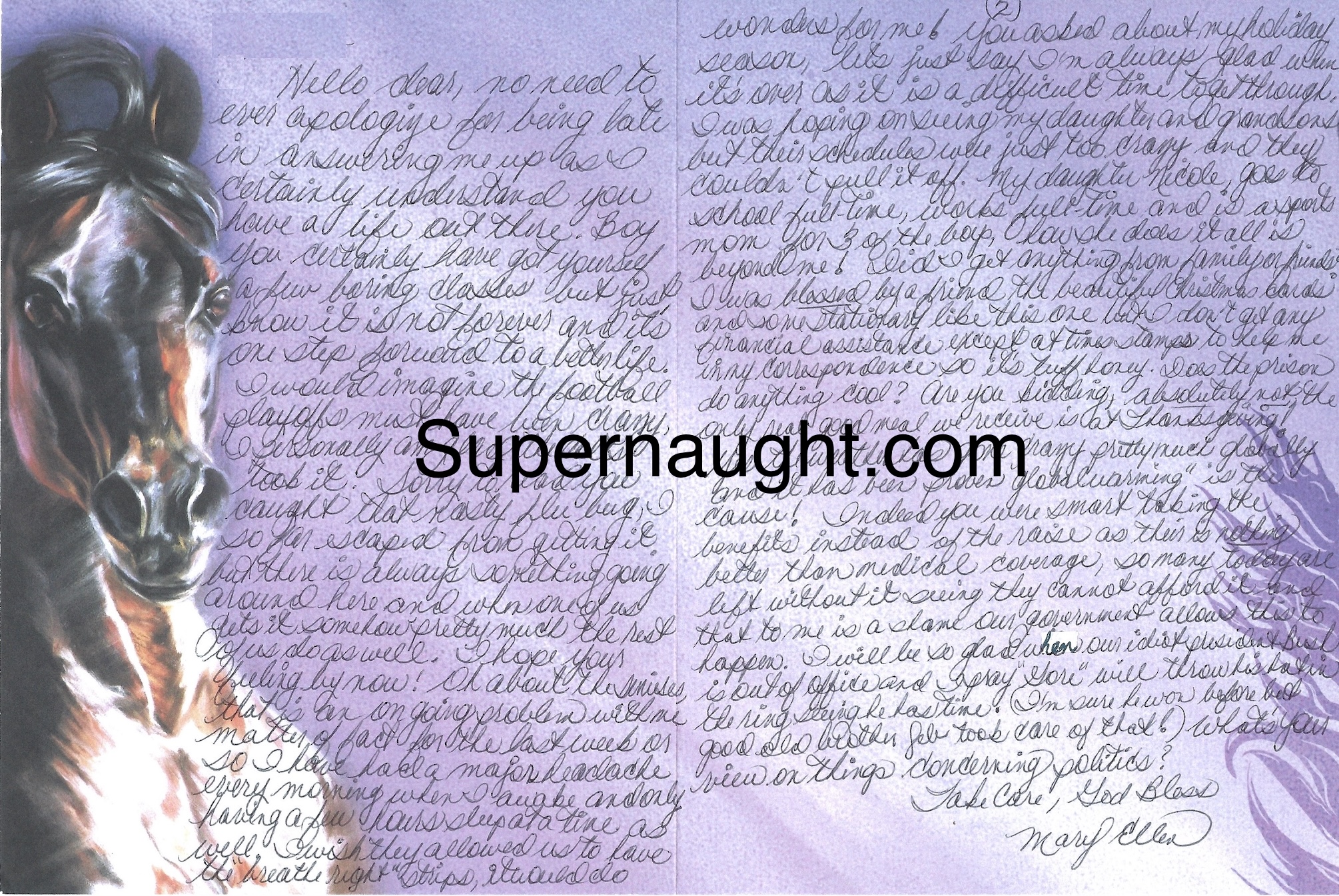 Mary Ellen Samuels Card and Envelope Set Signed