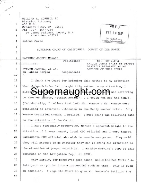 Matthew Monaco Superior Court Filing