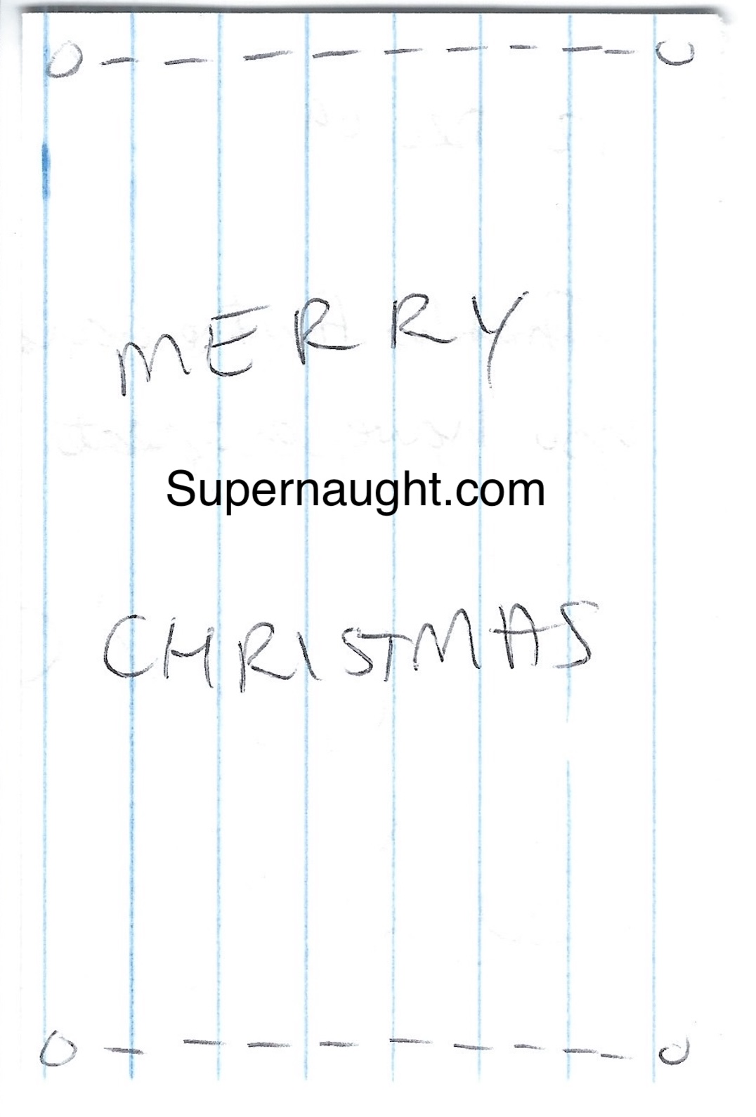 Michael Alig Merry Christmas Hand Drawn Card Signed