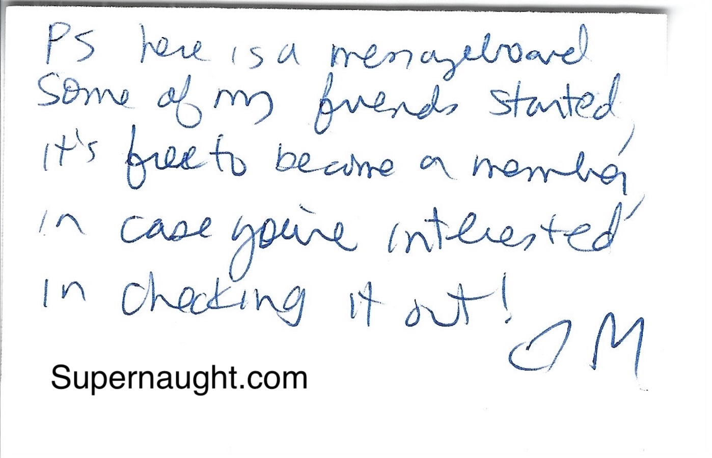 Michael Alig Signed Business Card