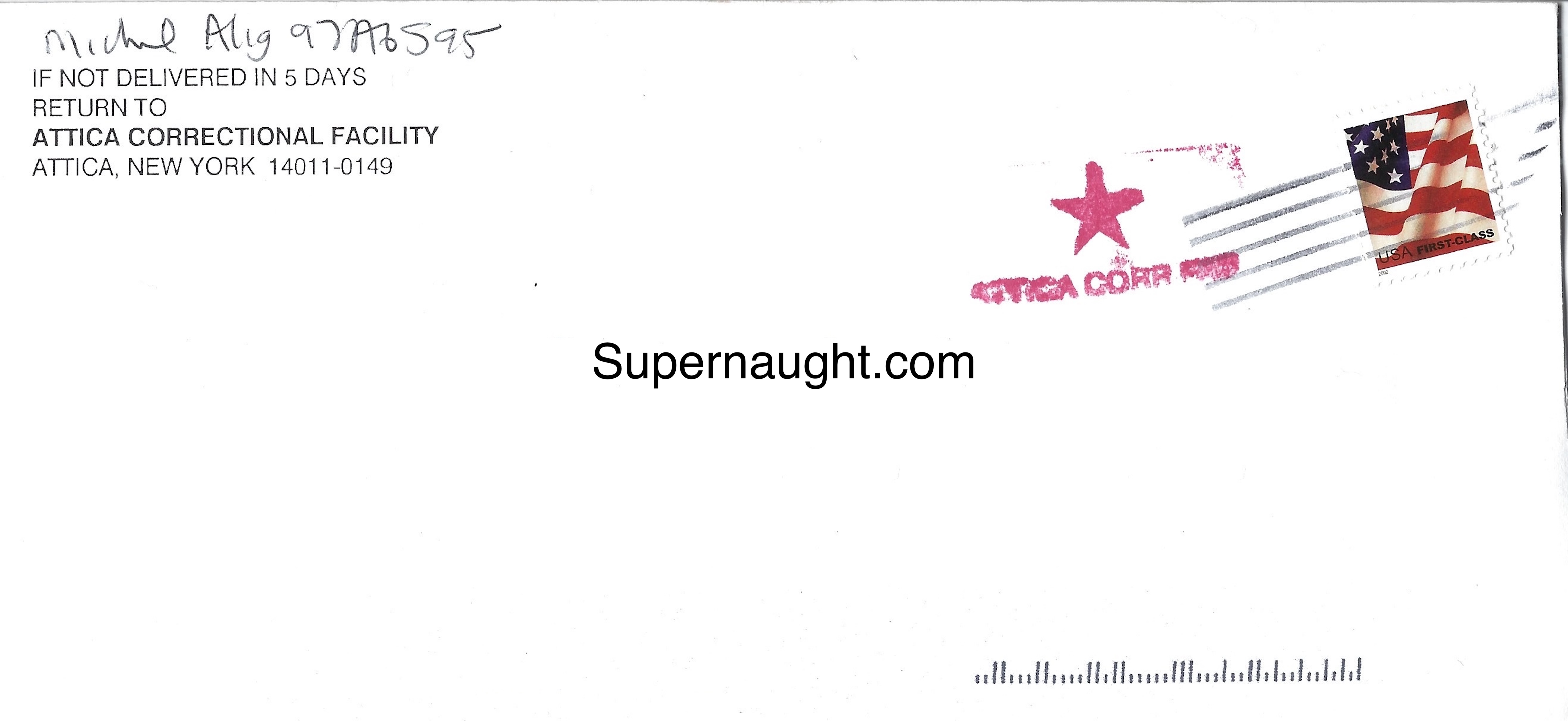 Michael Alig Signed Prison Envelope image 2