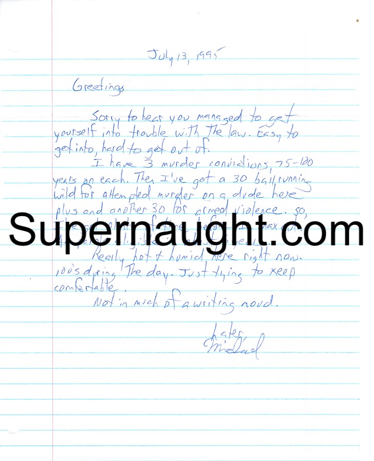 Michael Drabing Letter Signed