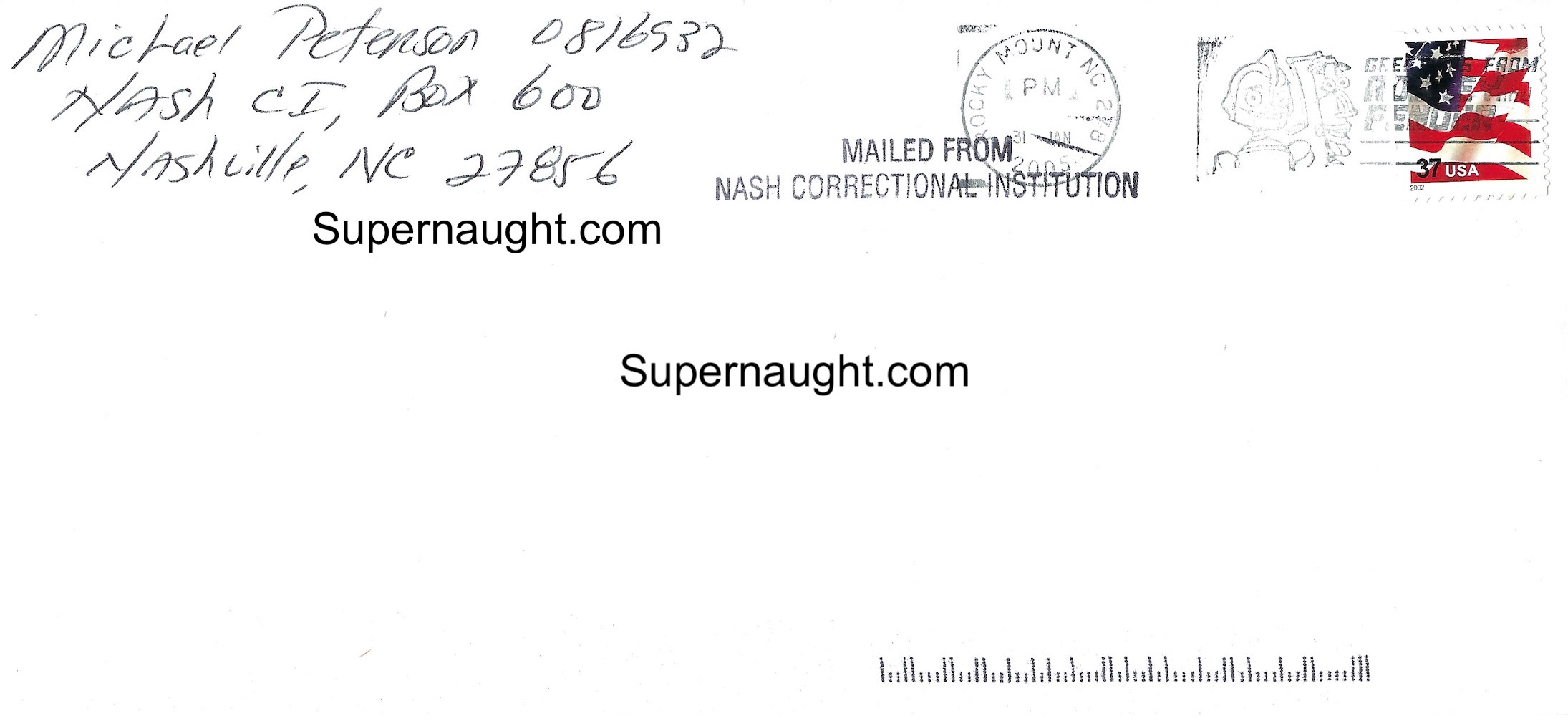 Michael Peterson Letter and Envelope Both Signed image 3