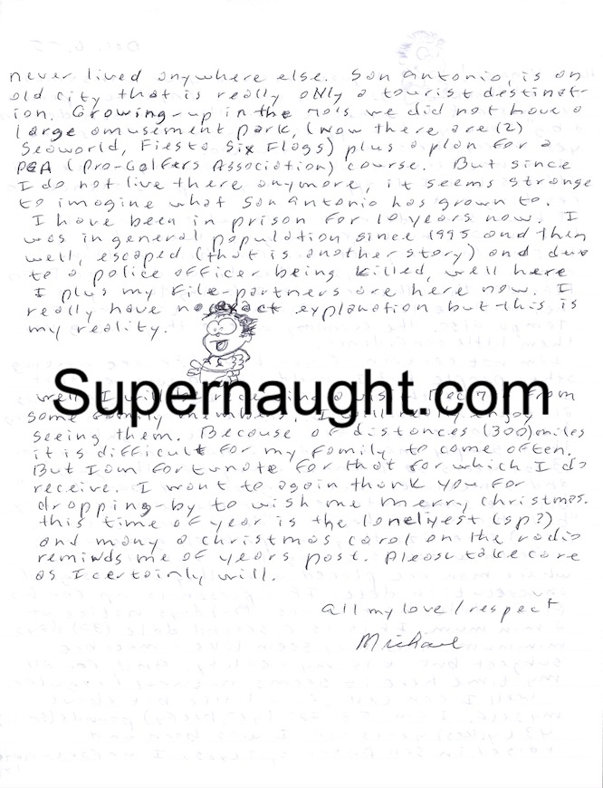 Michael Rodriguez Letter with Doodles Envelope Set Signed image 2