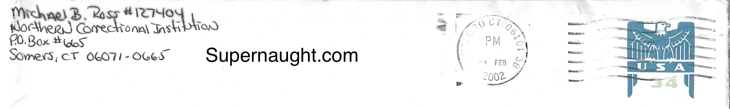 Michael Ross Newsletter and Signed Envelope Feb 2002 image 3