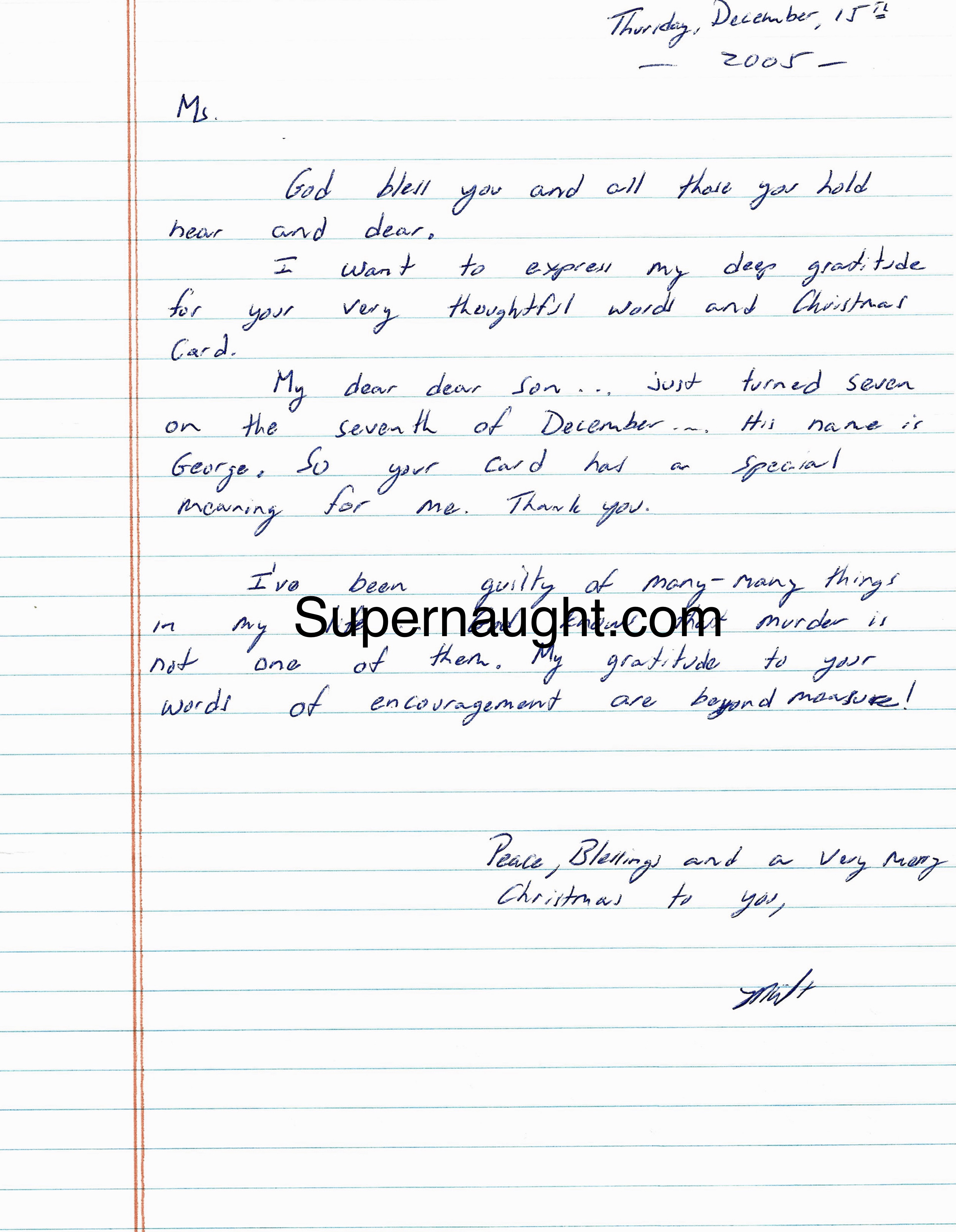 Michael Skakel Letter and Envelope Set Signed