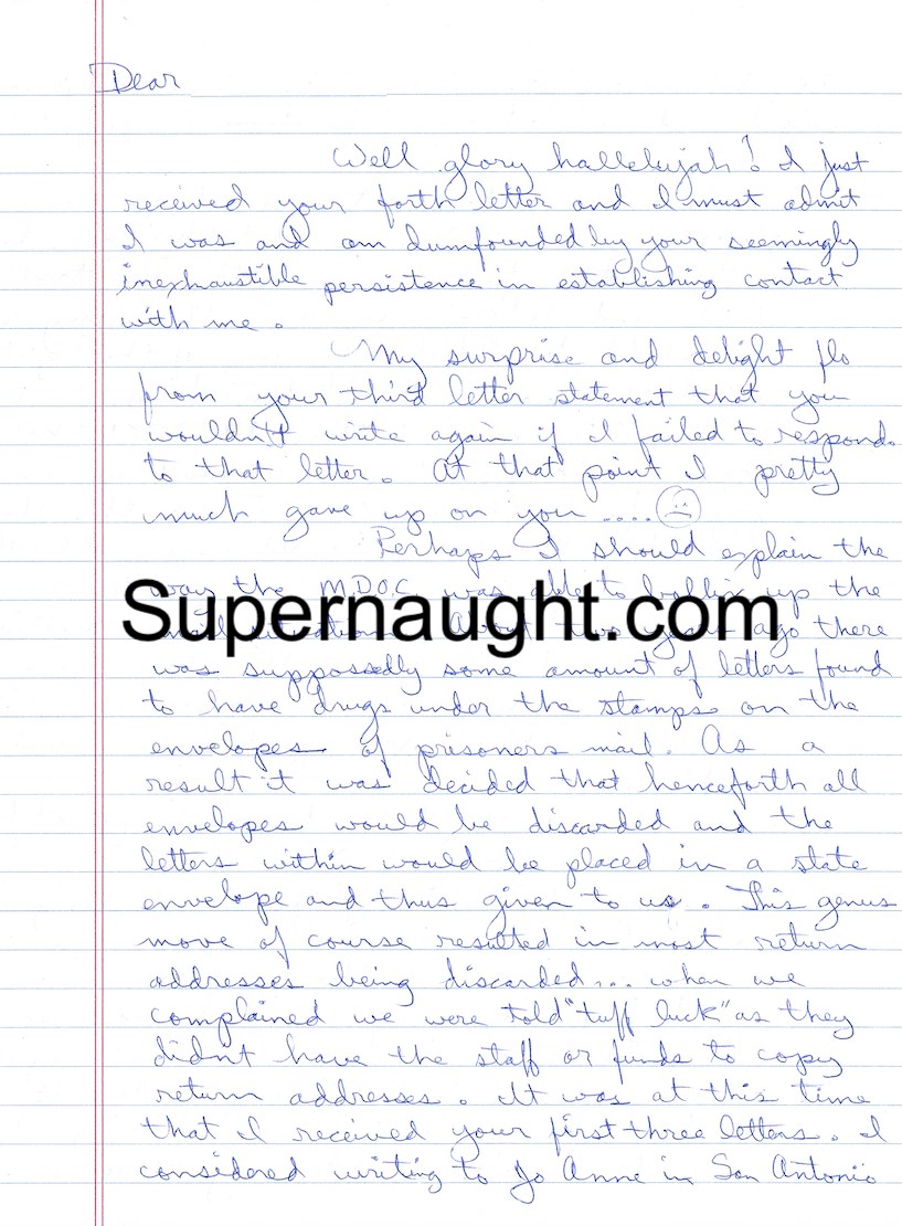 Larry Lee Ranes Monk Steppenwolf Four Page Letter Envelope Both Signed