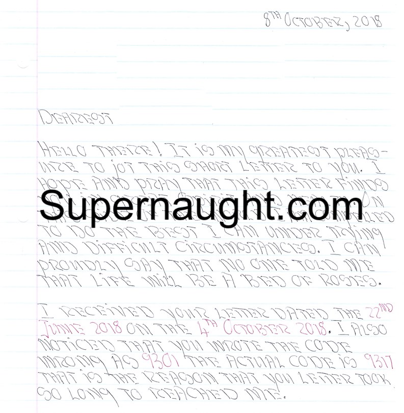 Moses Sithole Five Page Handwritten Letter Envelope Both Signed