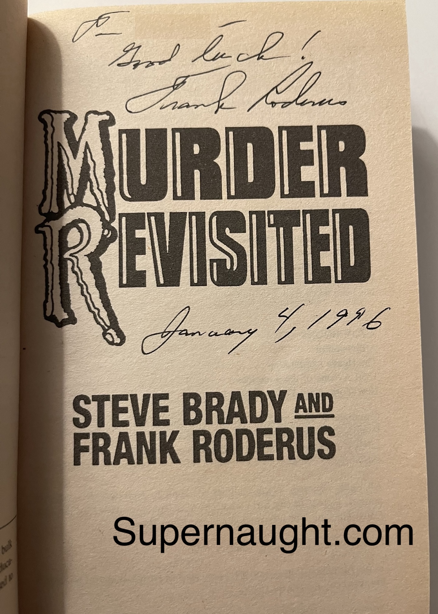 Murder Revisited First Printing Paperback Signed