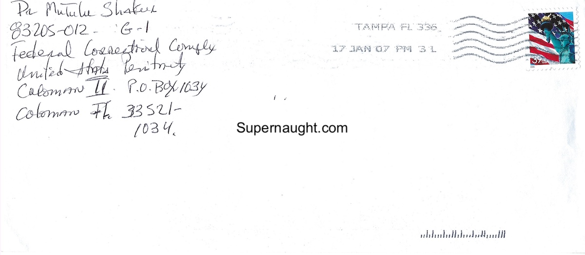 Mutulu Shakur Signed Letter and Envelope Set image 3