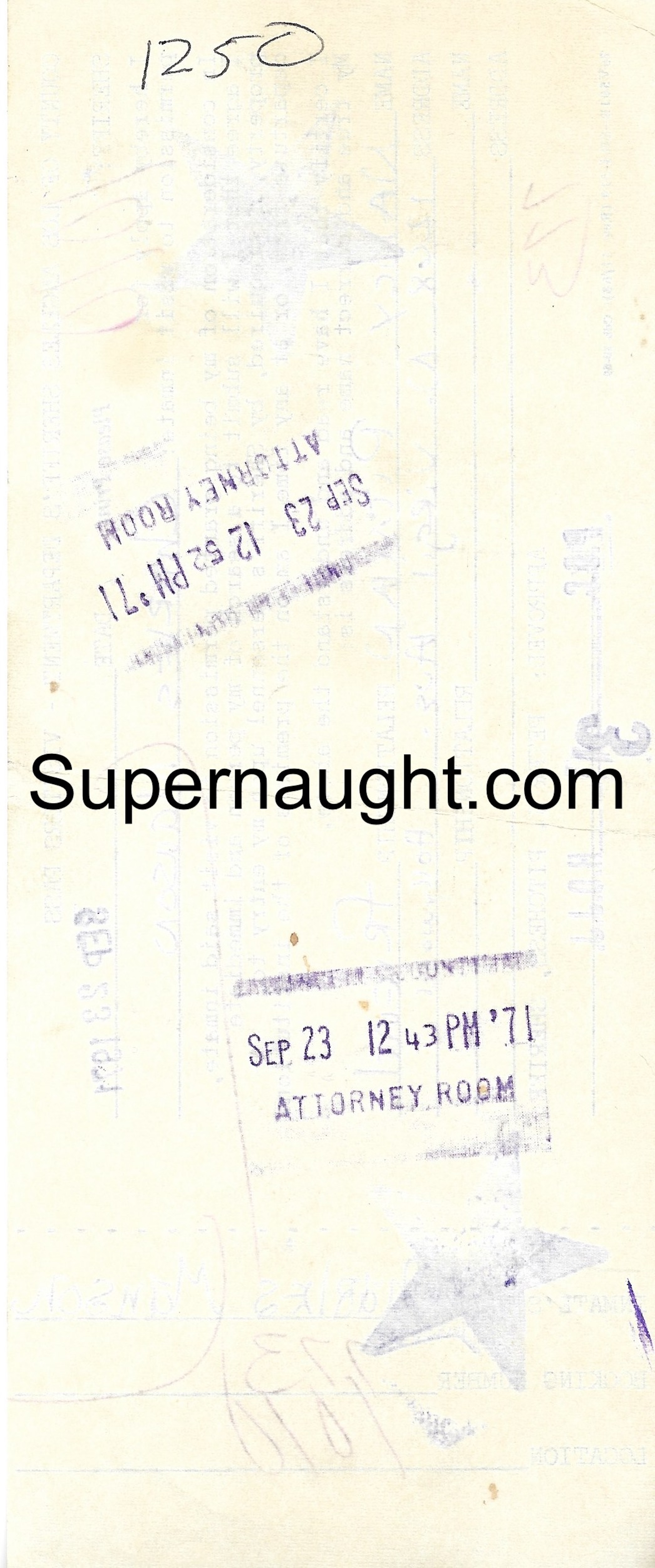 Nancy Pitman 1971 Signed Charles Manson Visiting Pass image 2