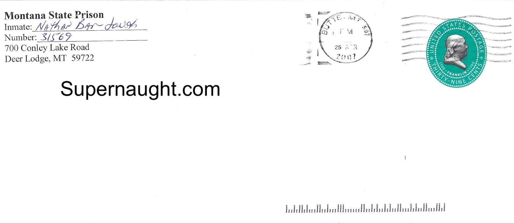 Nathaniel Bar-Jonah Letter and Envelope Both Signed image 4