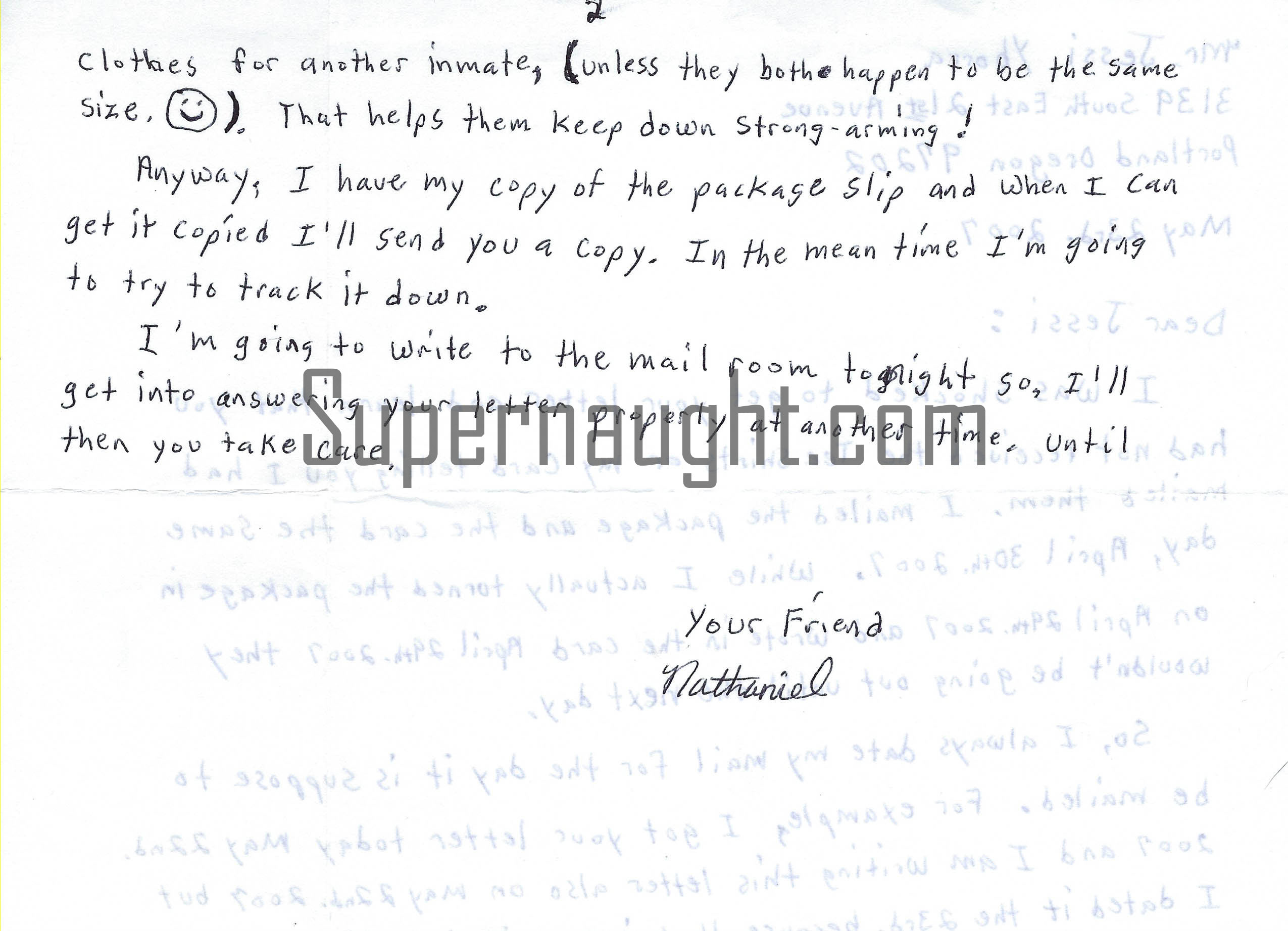 Nathaniel Code Letter and Envelope Set Both Signed image 2