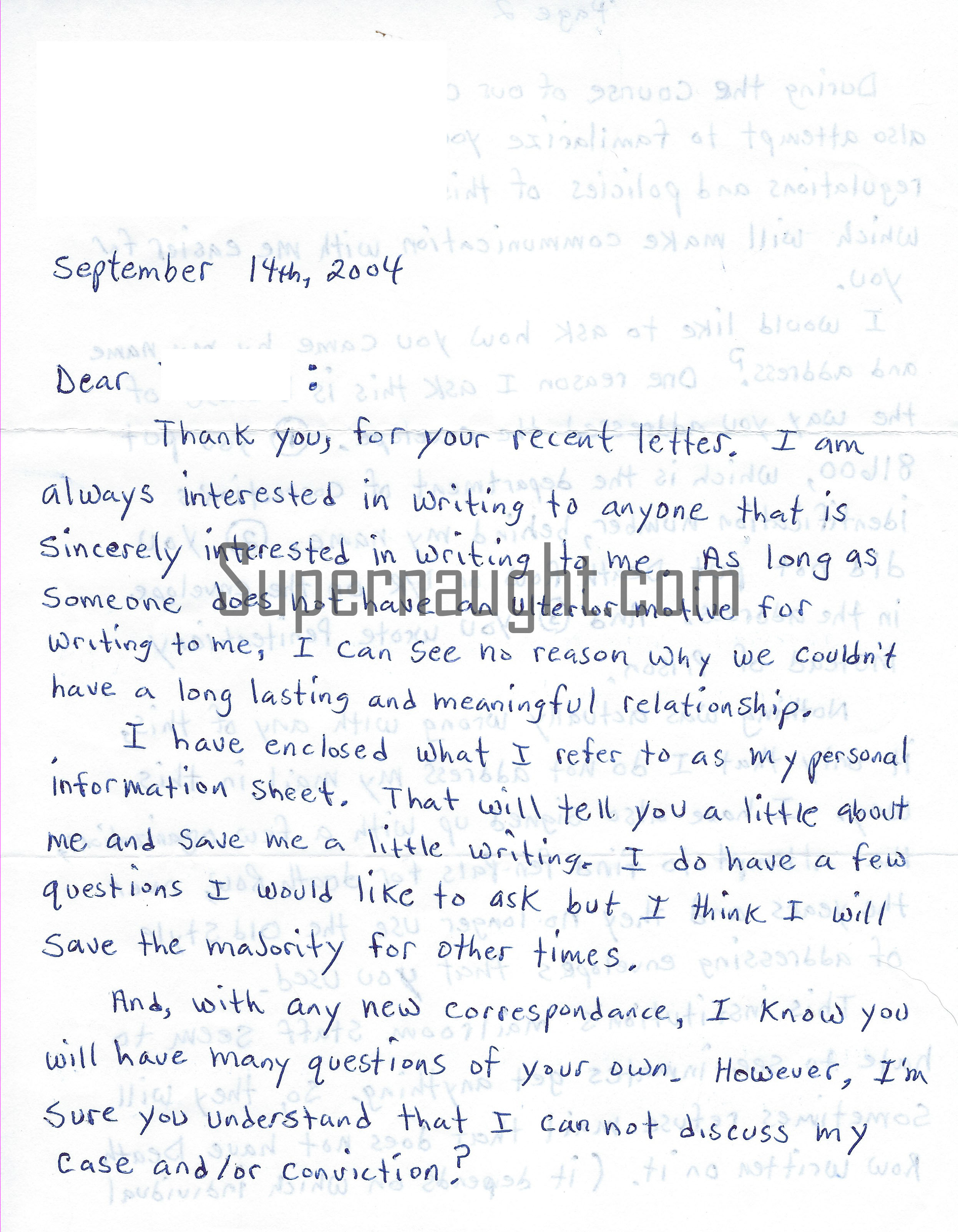 Nathaniel Code Three Page Letter and Envelope Set Both Signed