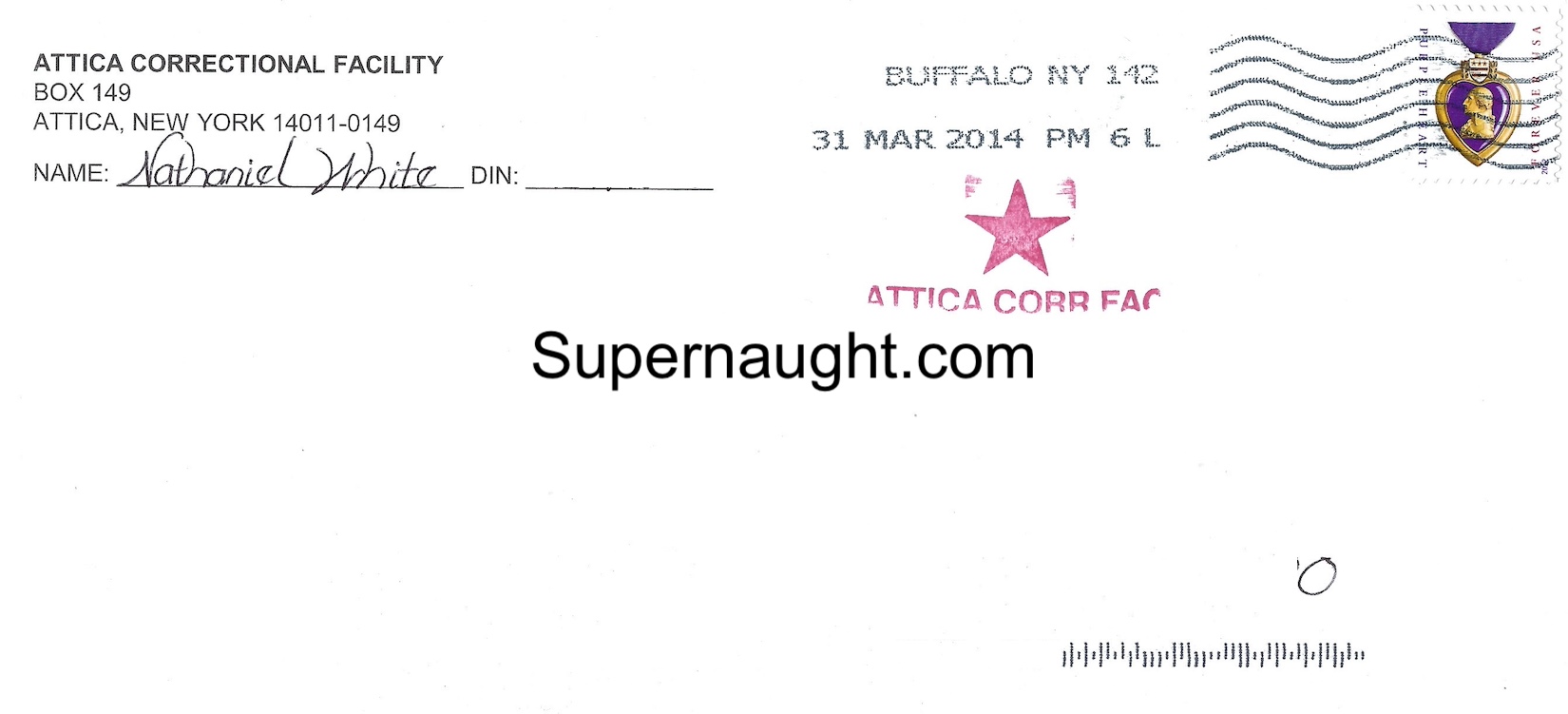 Nathaniel White Letter Envelope Set Both Signed image 2